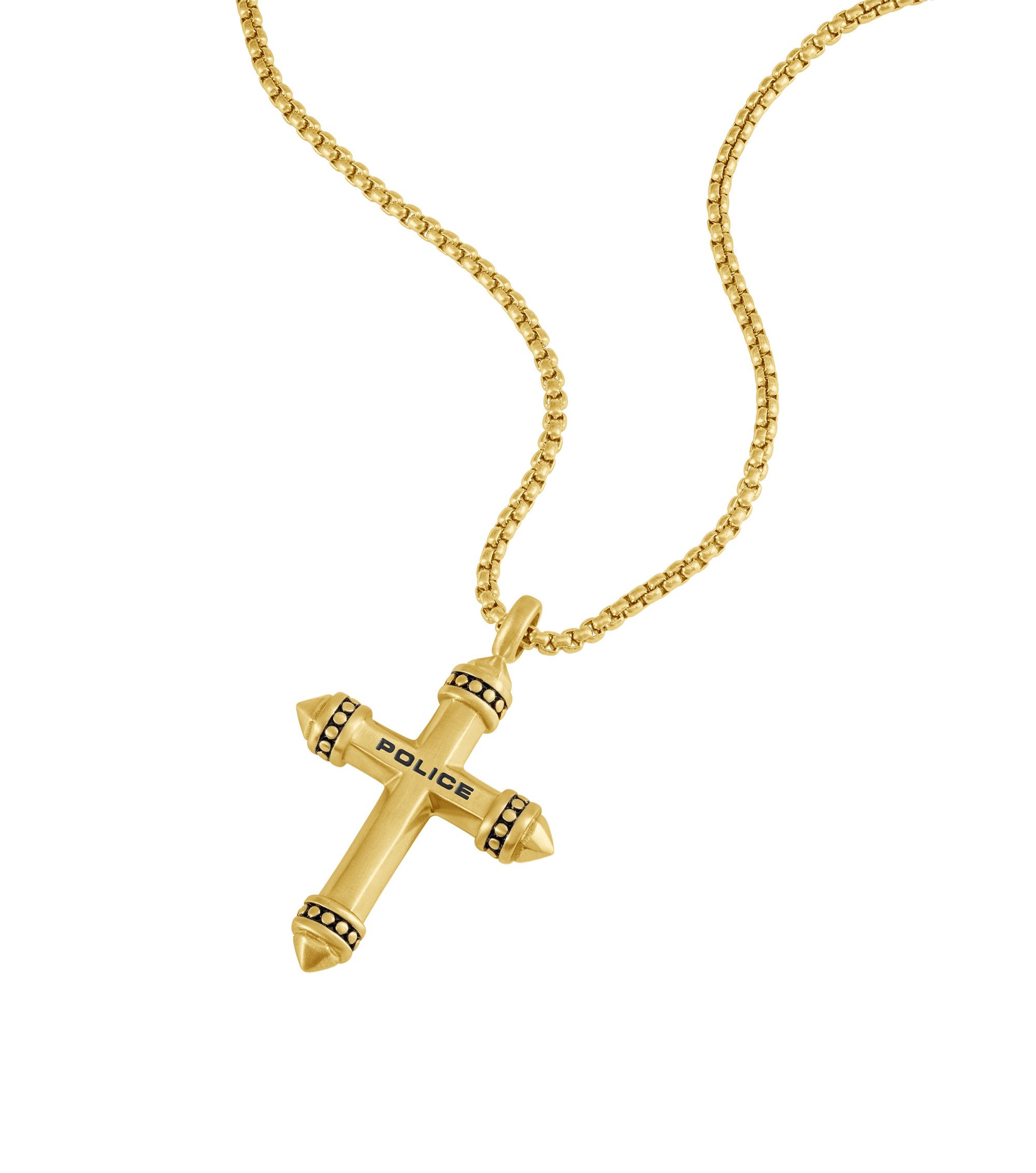 Police Kette mit Anhänger Crossrange Kreuz