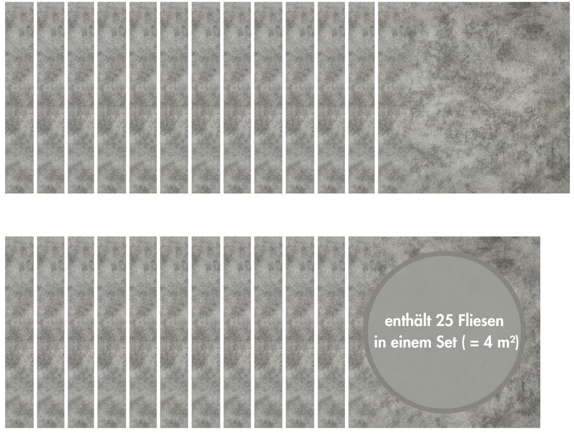 Teppichfliese Colmar Nadelfilz, Andiamo, Höhe: 4 strapazierfähig, 25 mm, selbstklebend, qm) 40x40 cm, beige/grau & Stück robust (4 quadratisch