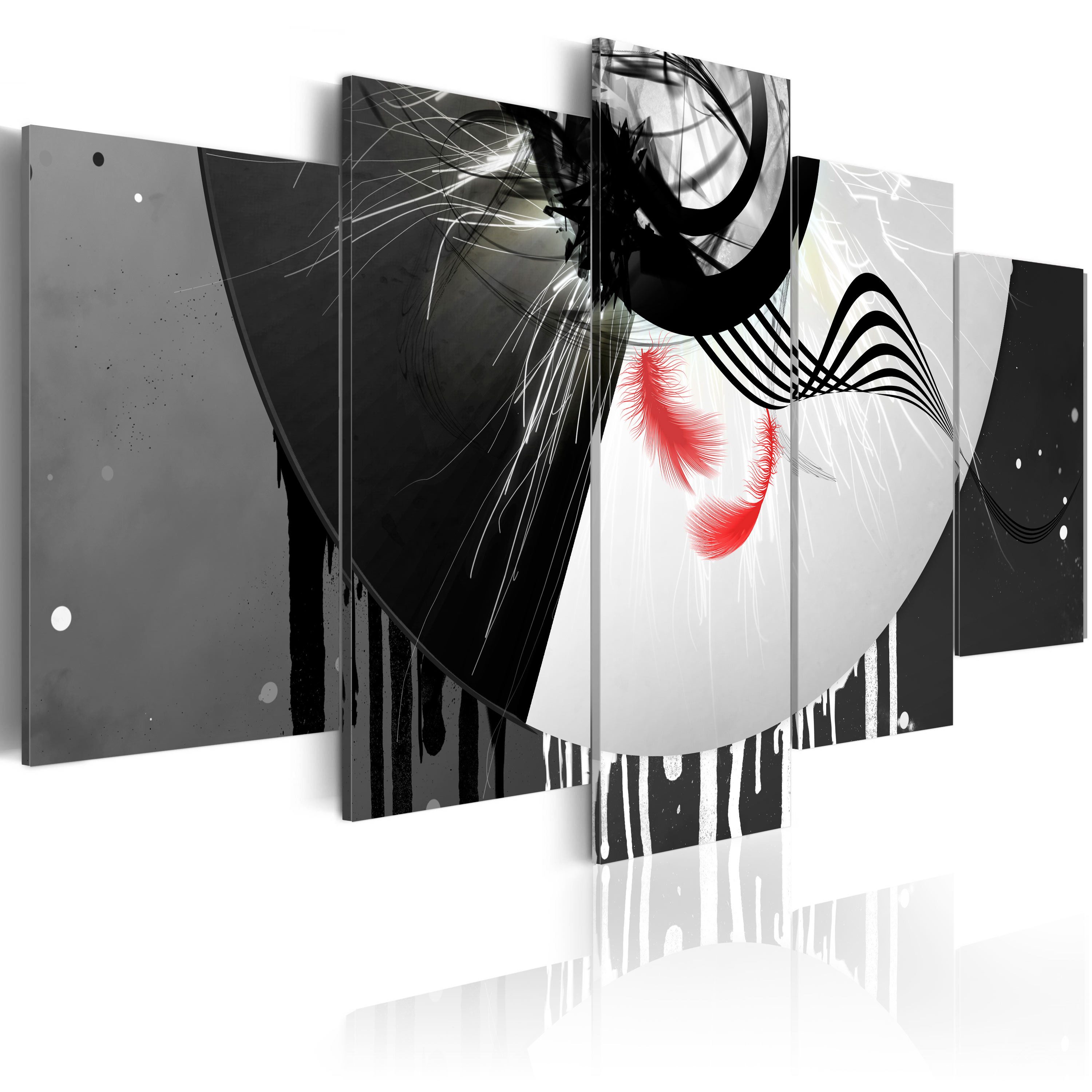 Artgeist Wandbild Metall mit rotem Akzent