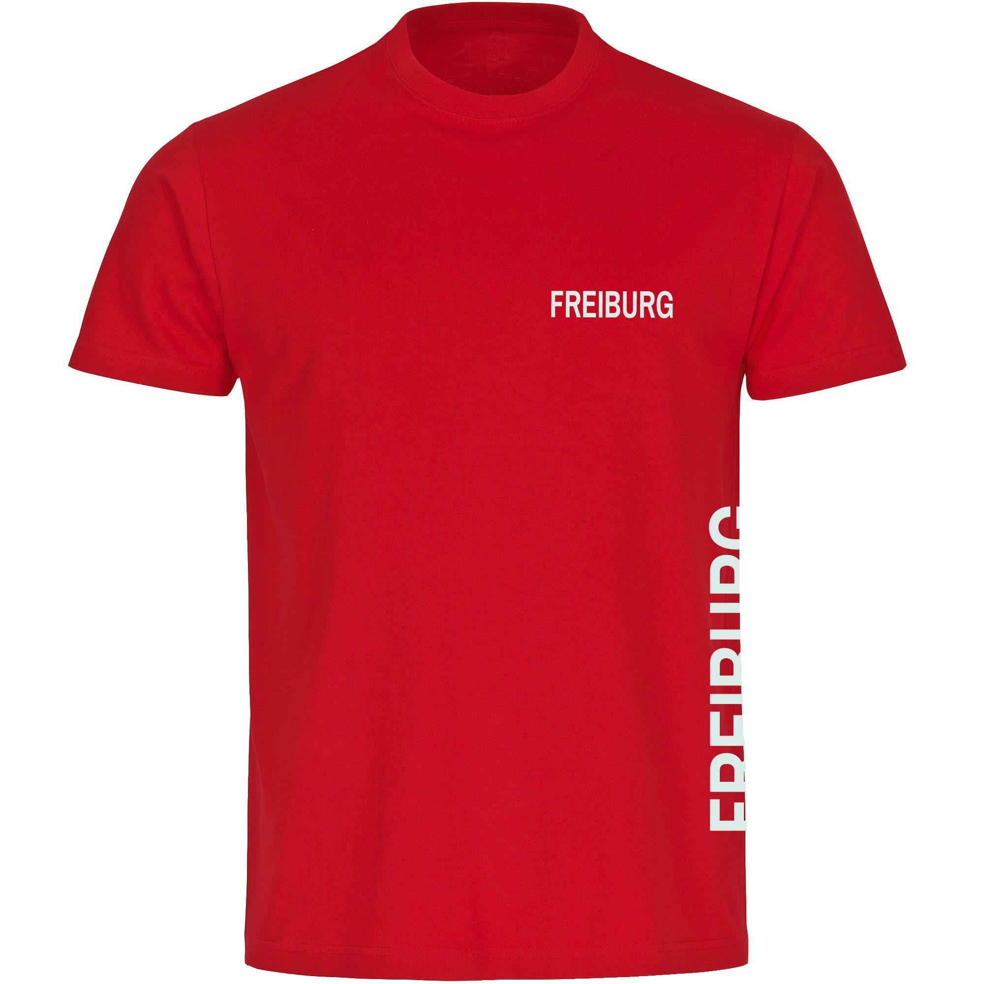 multifanshop T-Shirt Herren Freiburg - Brust & Seite - Männer