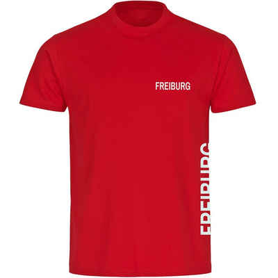 multifanshop T-Shirt Herren Freiburg - Brust & Seite - Männer