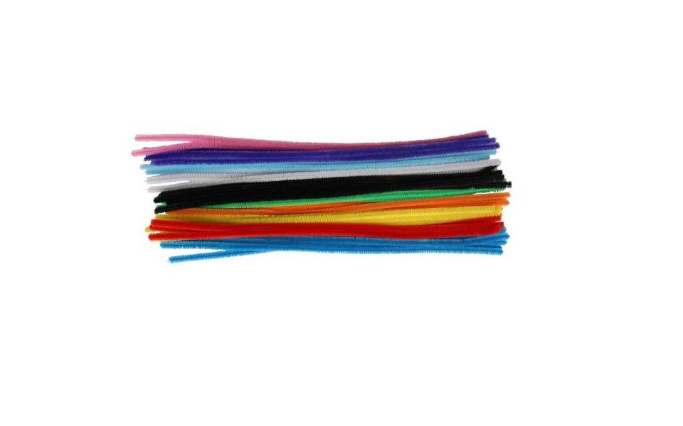 Glorex Bastelnaturmaterial Glorex Biegeplüsch bunt 100 Stück