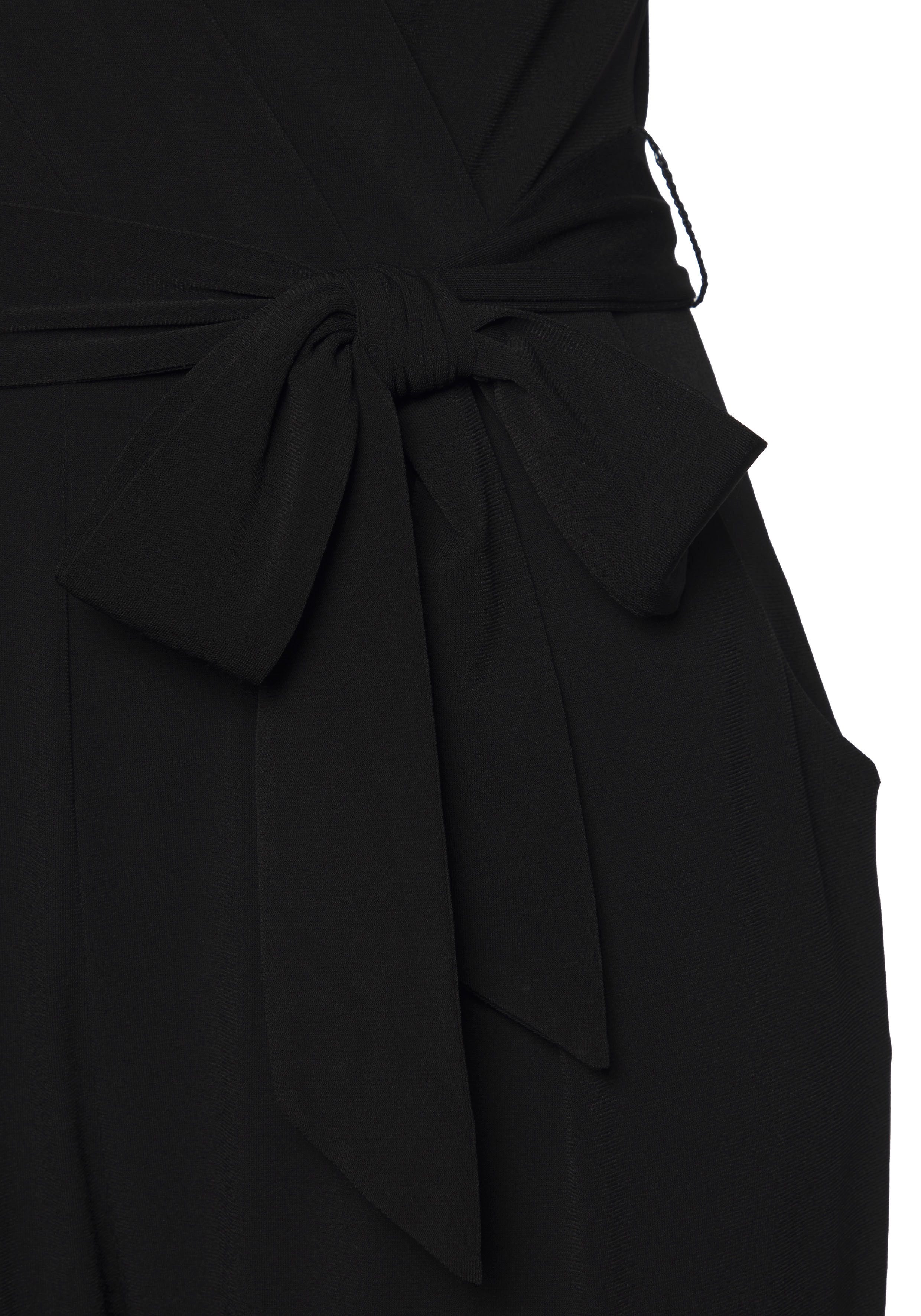 LASCANA Overall (mit Bindegürtel) aus knitterfreier Ware, eleganter Jumpsuit in Wickeloptik, bügelfrei