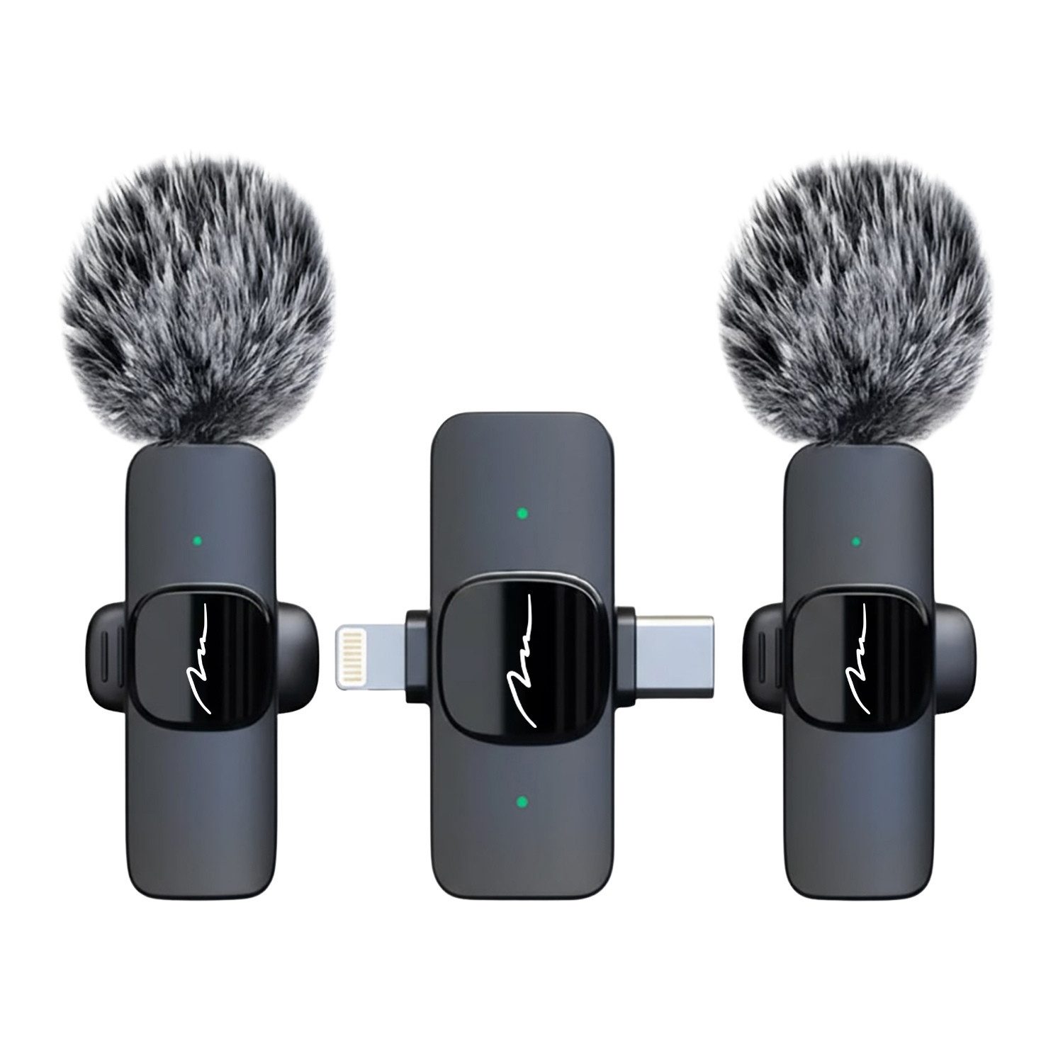 MEDIA-TECH Streaming-Mikrofon Micro-Mic Duo MT416 Ansteckmikrofon-Set, Doppelte Schnittstelle: USB-C und Lightning