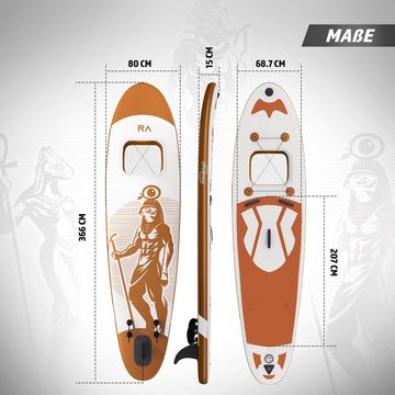 Physionics SUP-Board Stand Up Paddle Board Aufblasbares SUP Board 360cm