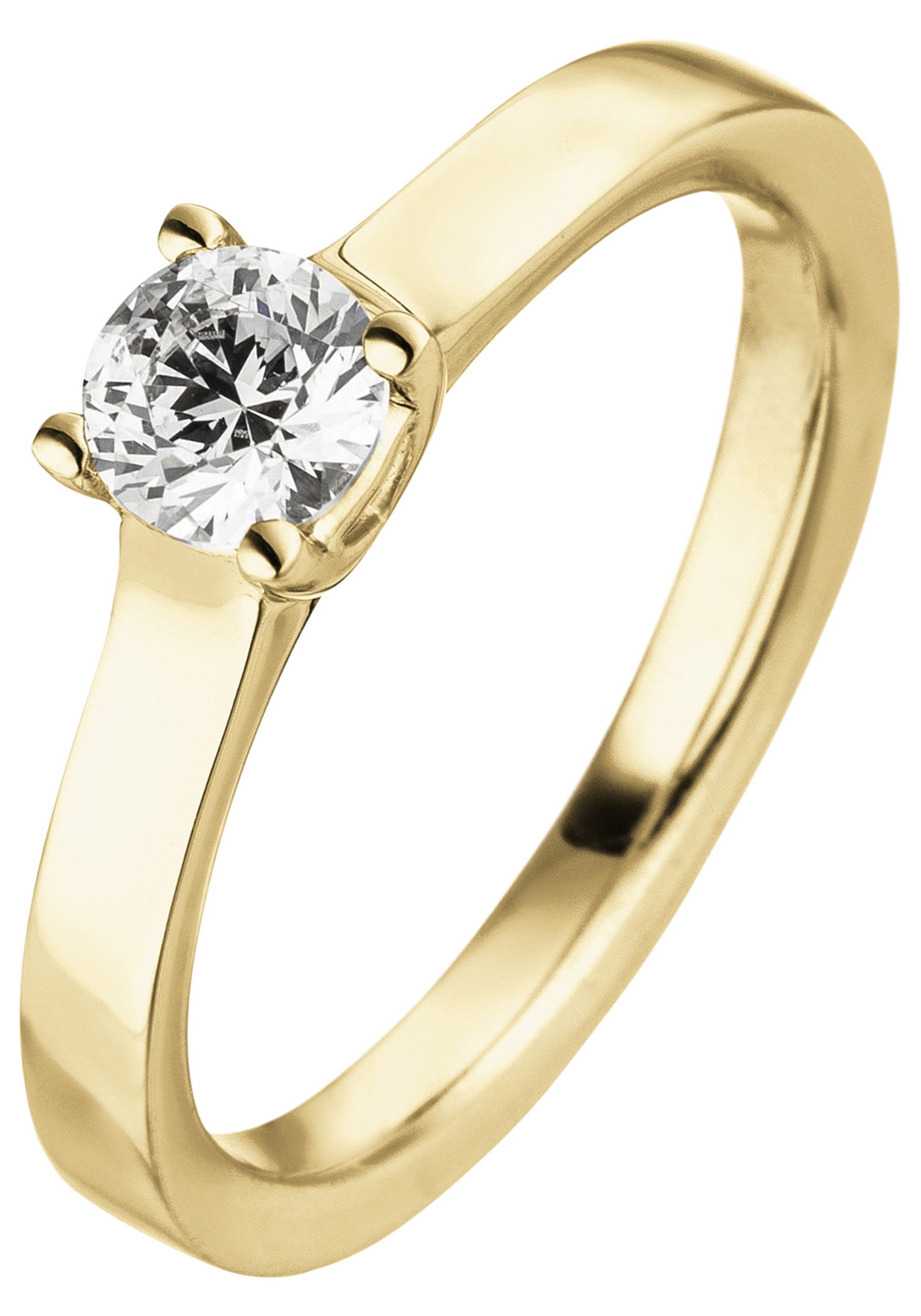 Diamantring Ring Goldring Solitär
