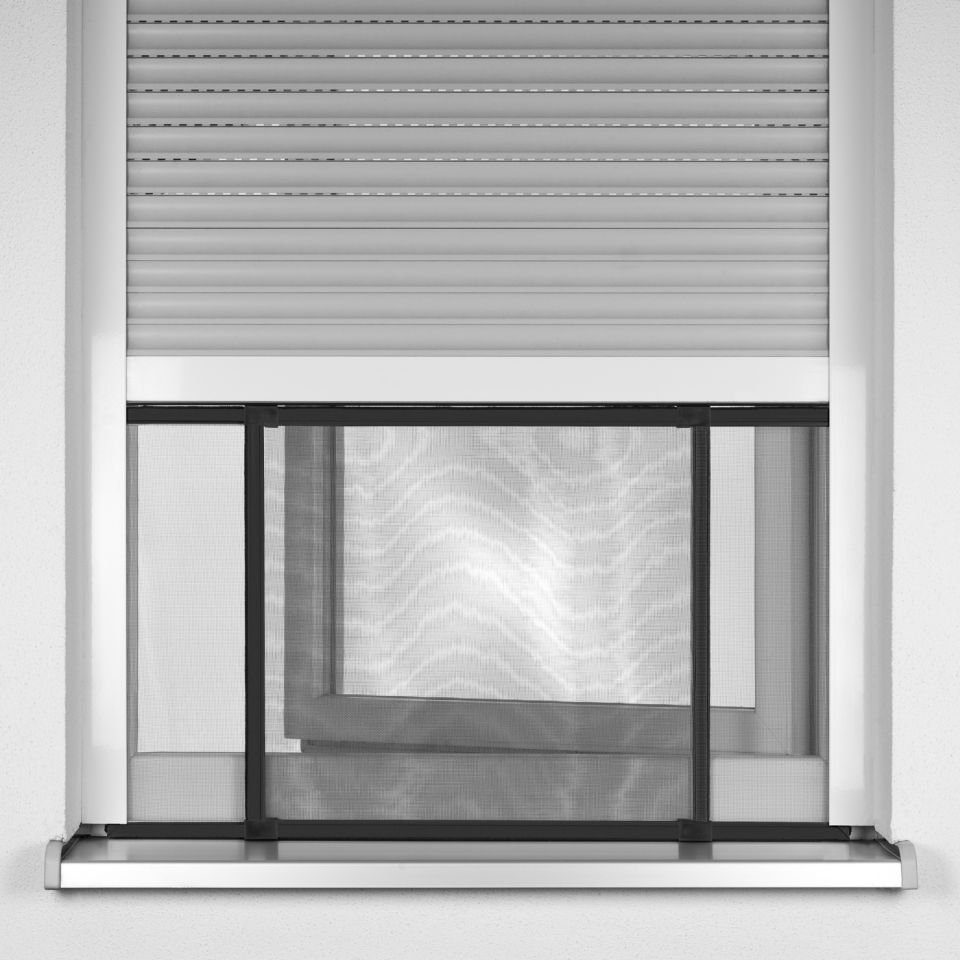 Insektenschutz Mückenschutz Alu Fenster Fliegengitter Rahmen anthrazit Insektenschutz-Fensterrahmen ventanara Schiebe