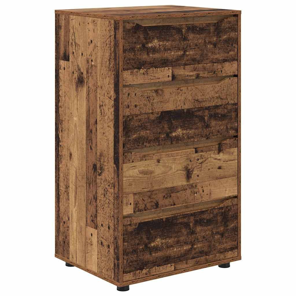 vidaXL Fächerschrank Stauraumschränke 2 pcs Altholz 60 x 48 x 105 cm Holzwerkstoff (2-St)
