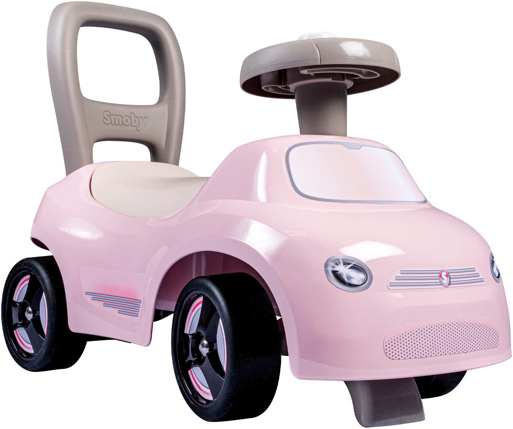 Smoby Rutscherauto Rutschauto Rosa, auch als Lauflernhilfe nutzbar, Made in Europe