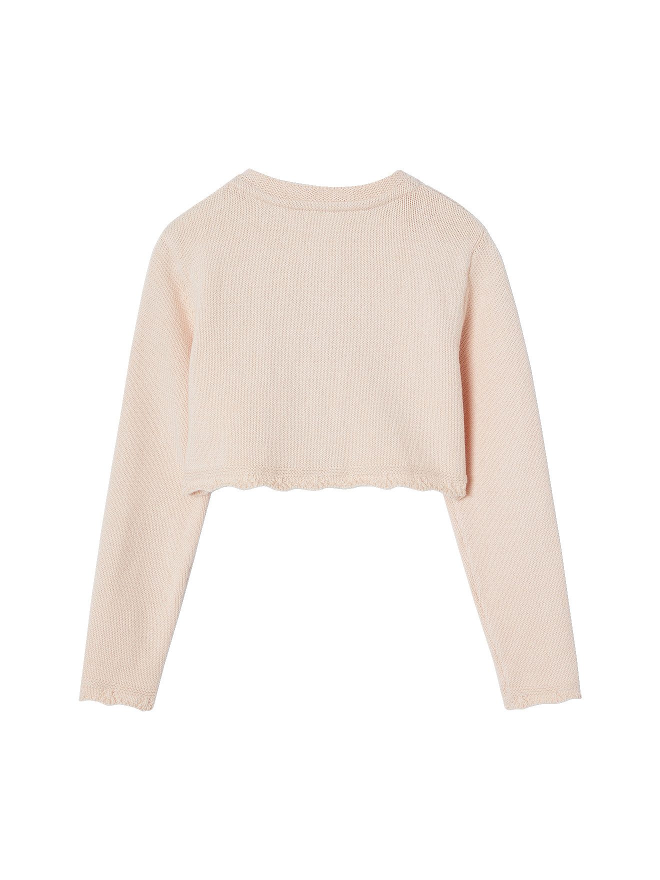 vertbaudet Strickjacke Festlicher Mädchen Bolero Lochmuster – Bild 2 von 5