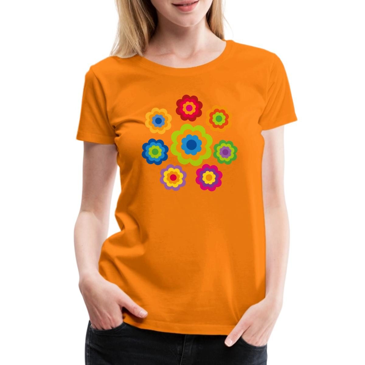 Spreadshirt T-Shirt 70er Jahre Hippie Flower günstig online kaufen