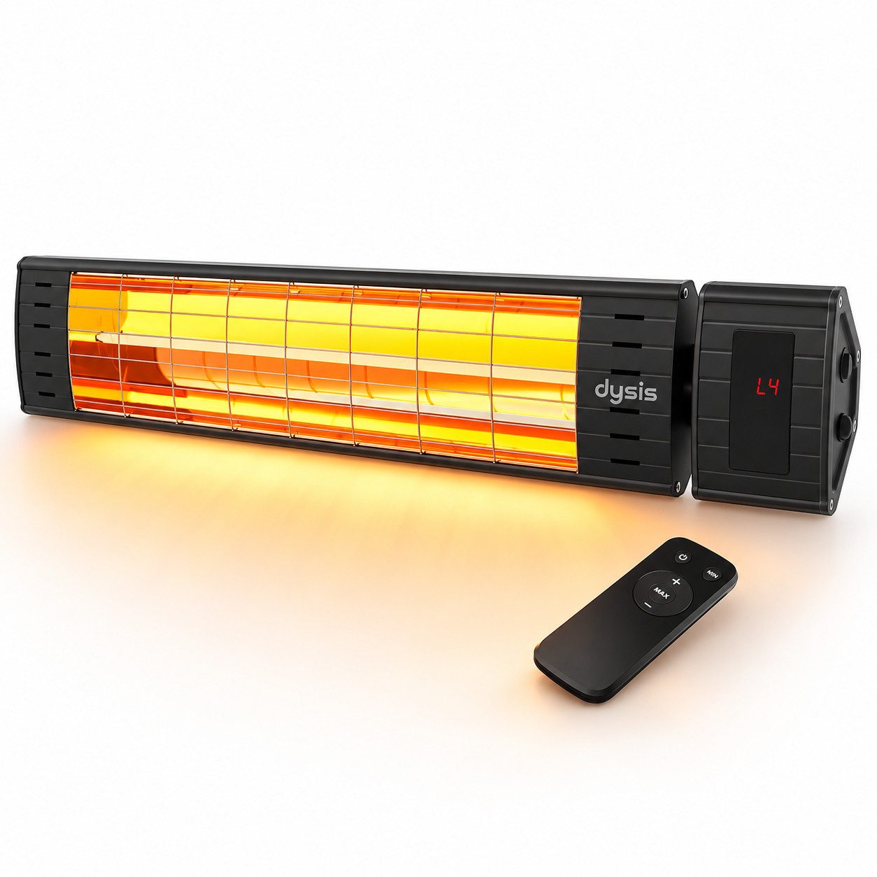 dysis Terrassenstrahler Art Plus, Infrarotstrahler mit Timer & Fernbedienung, 2300 W, IP 65 staub-und regenfest für Innen-& Außenbereich, …
