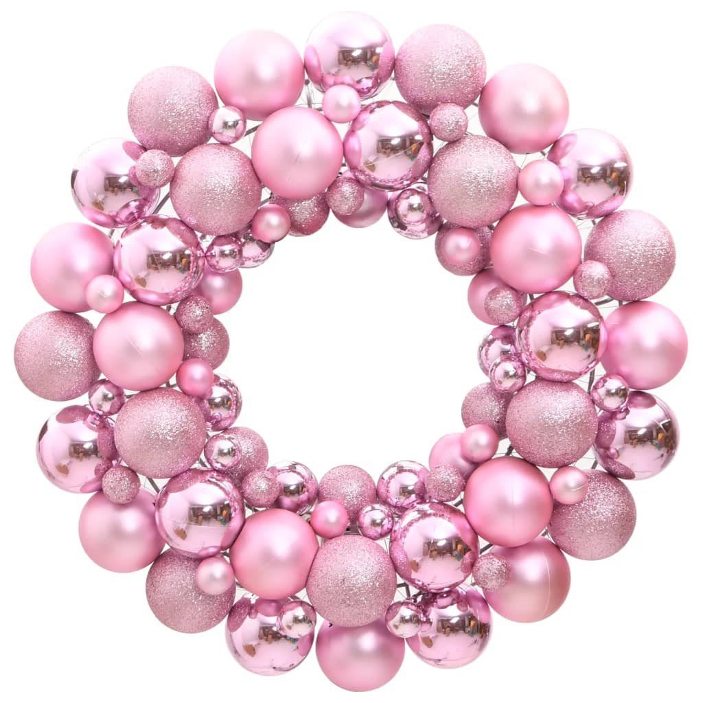 vidaXL Christbaumschmuck Weihnachtskranz Rosa 45 cm Polystyrol (1-tlg) | Dekohänger