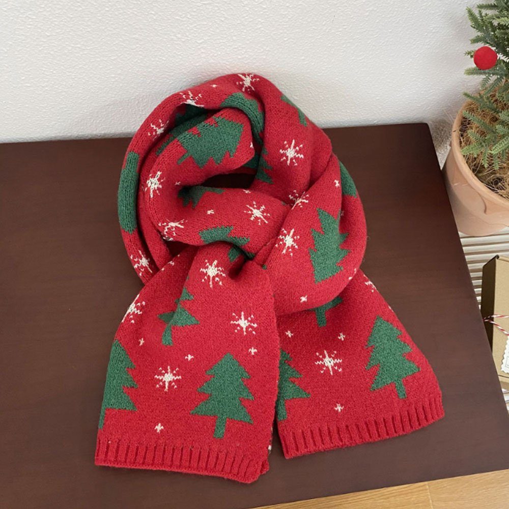 LAKKEC Modeschal Weihnachtsschal Mode rot Schal Multifunktionaler, Damenschal Warmer Winter Weicher