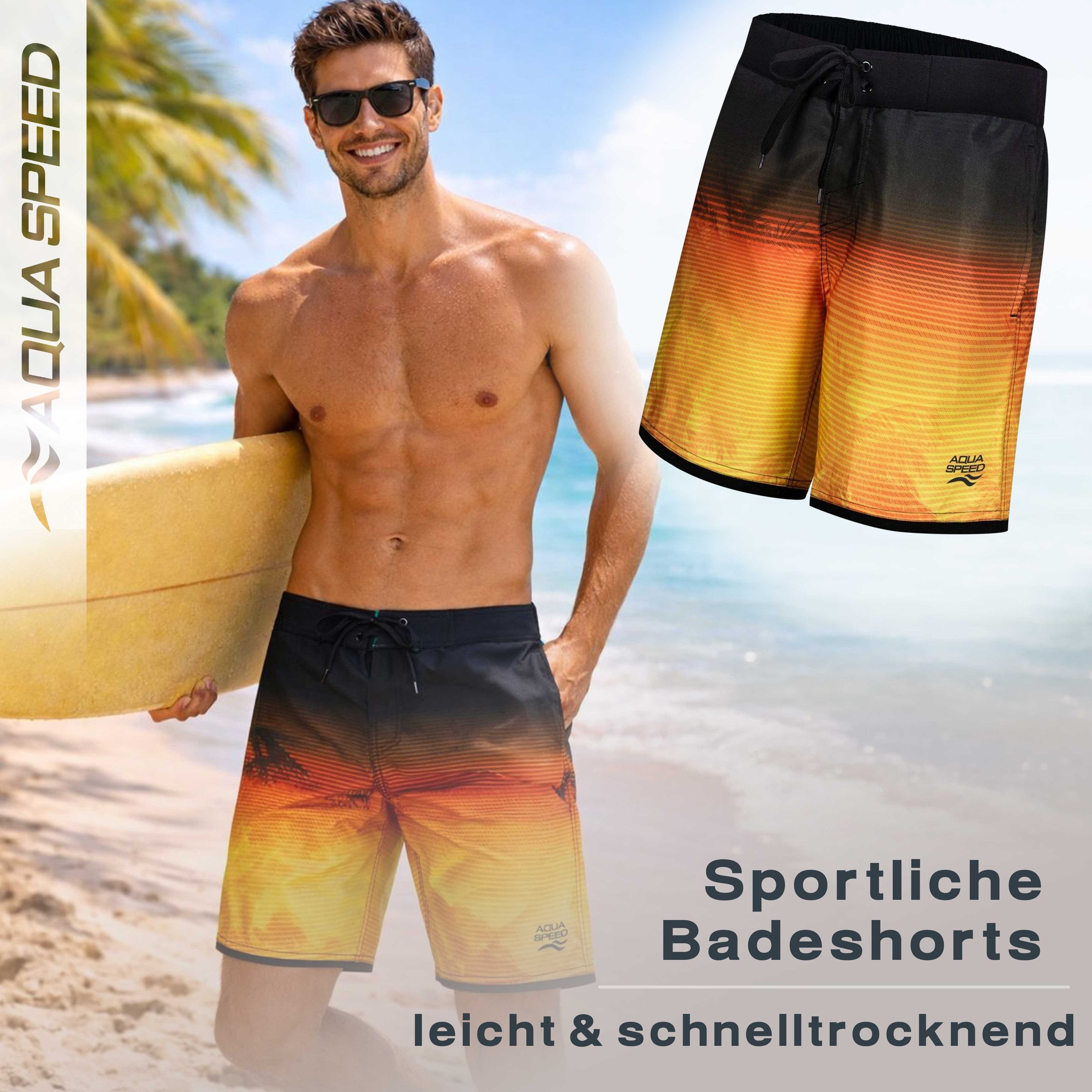 Aqua Speed Boardshorts (NOLAN Strandhose Badehose Badeshorts Schwimmhose Männer) Bewegungsfreundlicher Sitz sorgt für Komfort bei Strandbesuchen