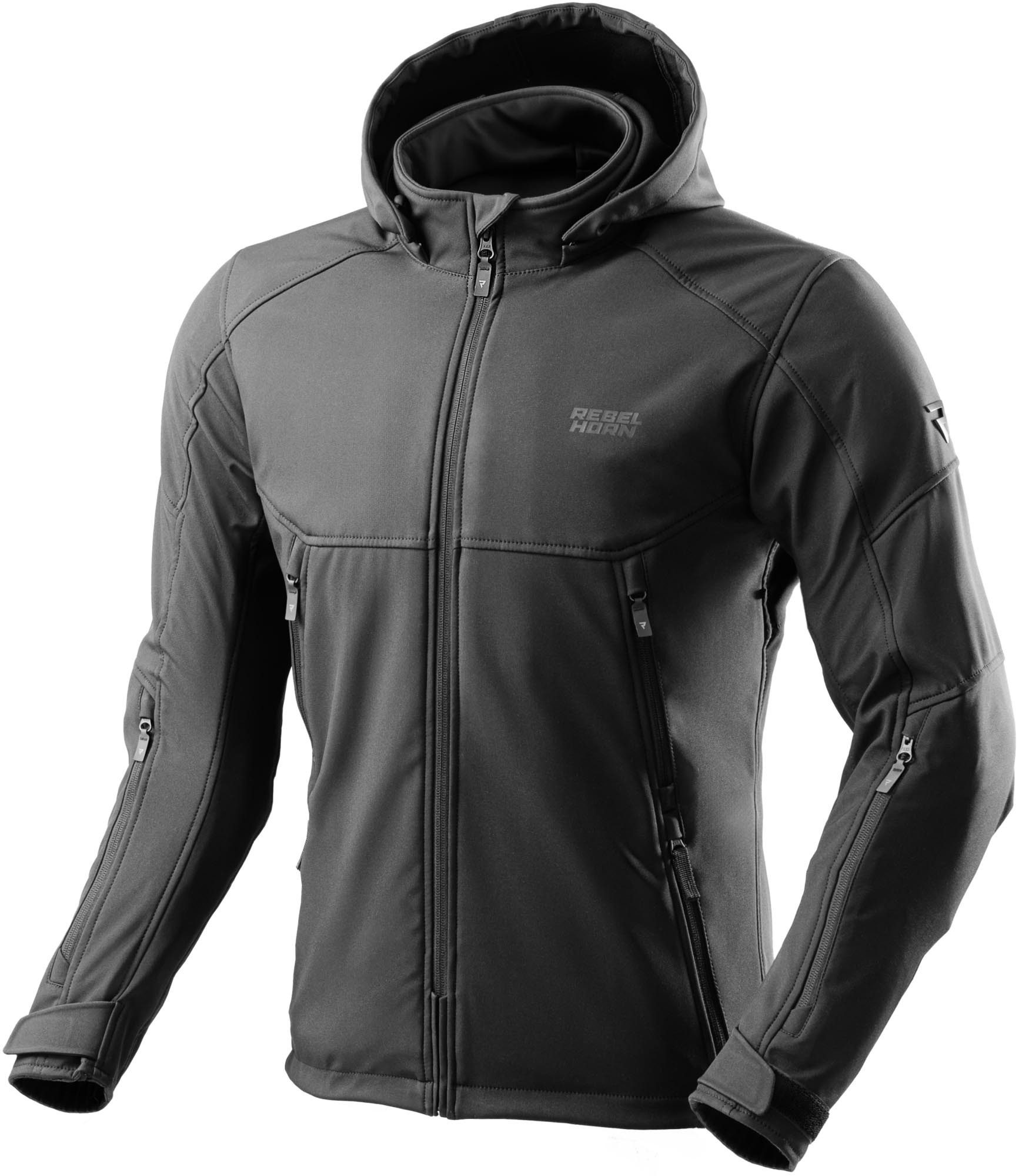 Rebelhorn Motorradjacke Slash Softshell wasserdichte Motorrad Textiljacke Verbindungsreißverschluss,Ellenbogenprotektoren enthalten,Schulte