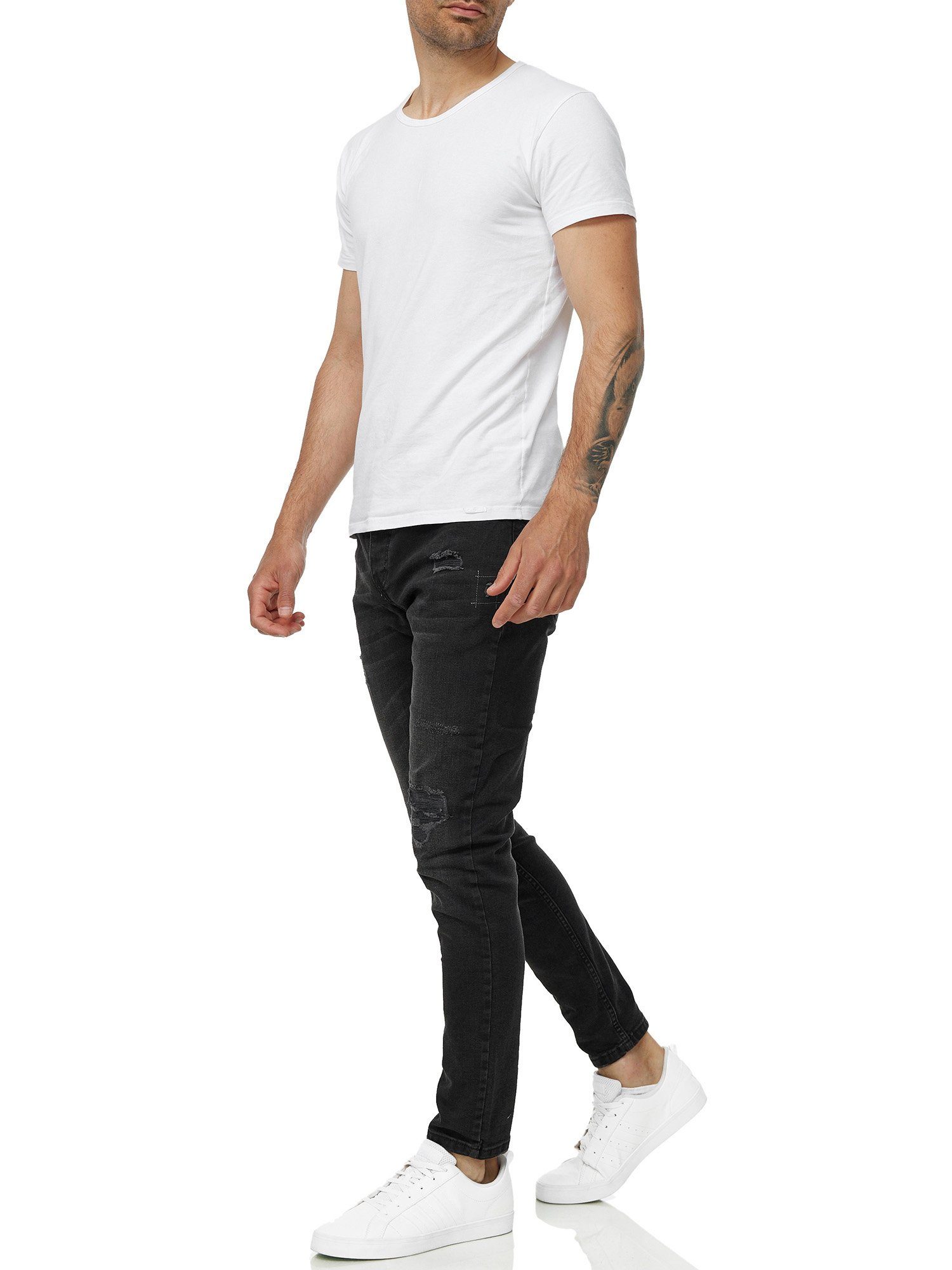 Stretch & im Tazzio mit Destroyed-Look Skinny-fit-Jeans A107 Elasthan