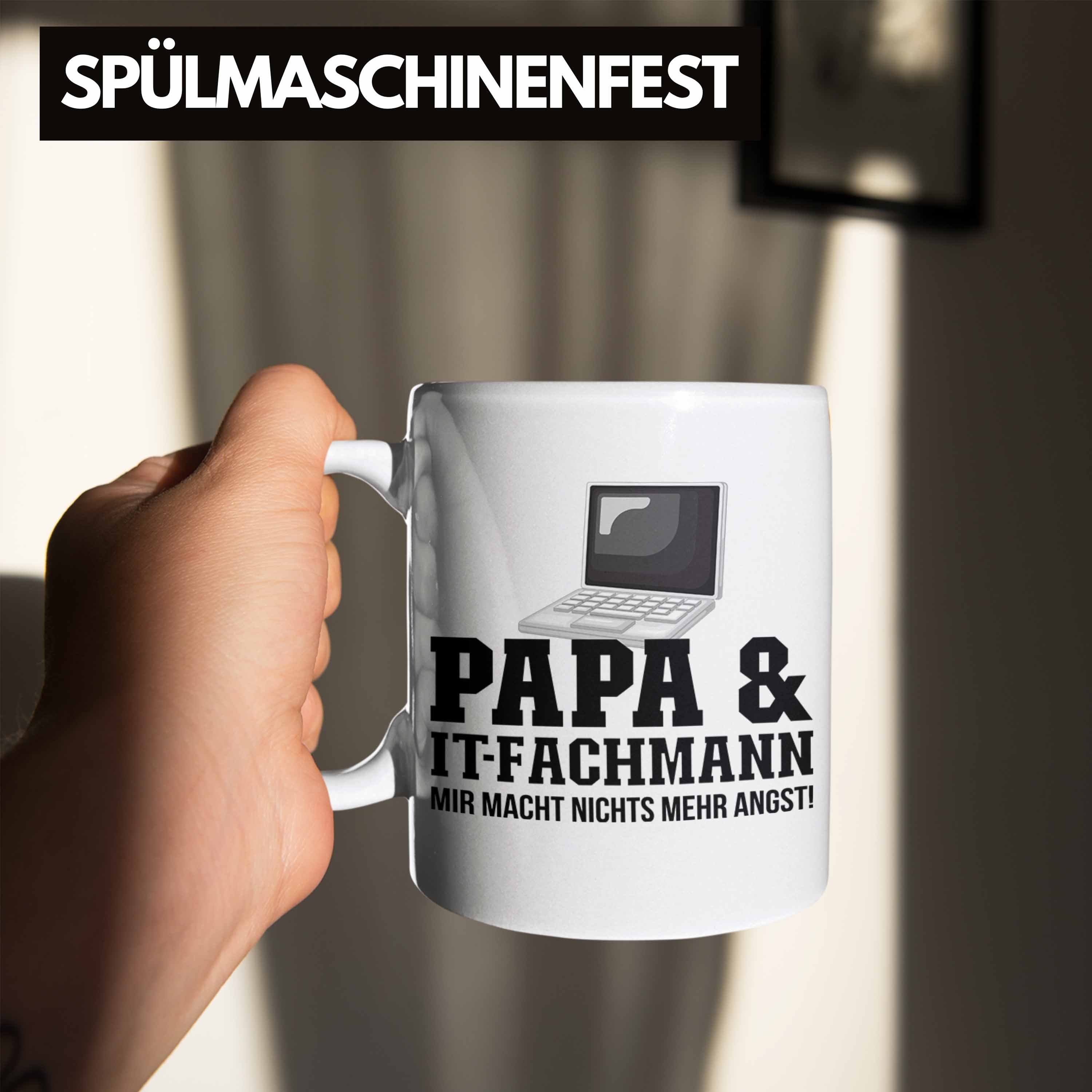 Tasse Vater Tech Tasse IT Weiss und - Geschenkidee Papa Trendation für IT-Fachmann Trendation