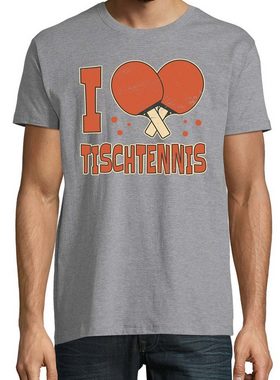 Youth Designz Print-Shirt I love Tischtennis Herren T-Shirt mit lustigem Spruch