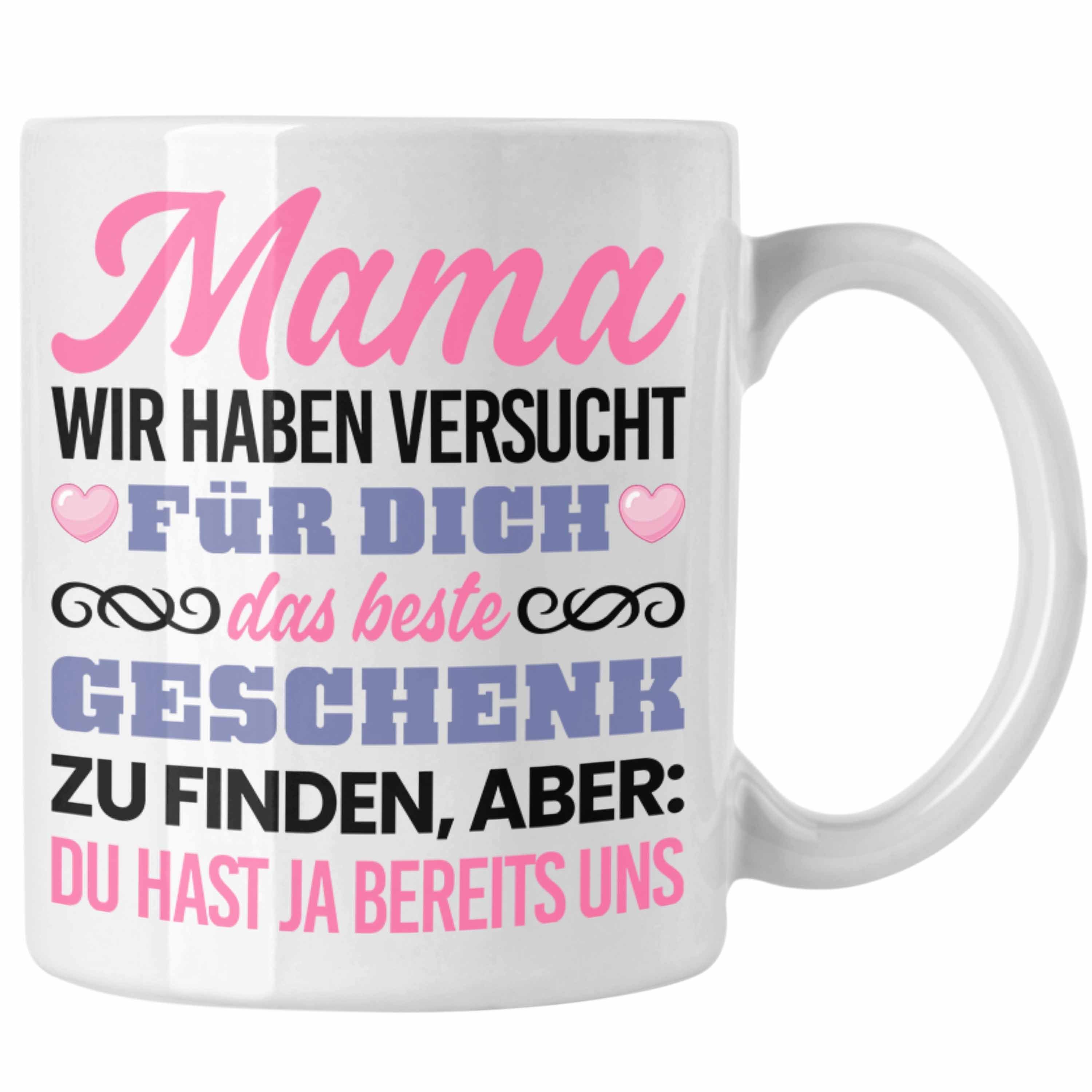 Trendation Tasse Mama Tasse Geschenk zum Muttertag Weihnachten Geburtstag Geschenkidee Weiss