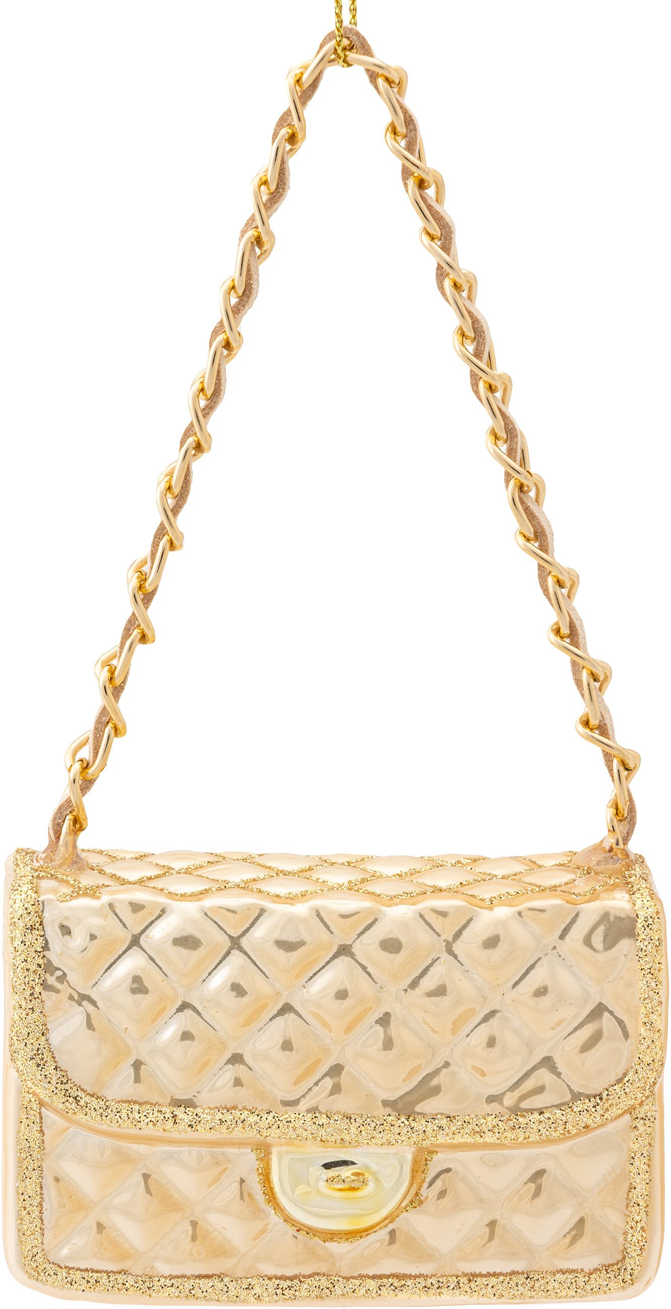 SIKORA Christbaumschmuck Handtasche Champagner besondere Weihnachtskugel Gl günstig online kaufen