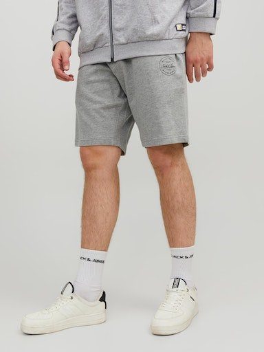 AT SWEAT Jack Light PlusSize & PLS Sweatshorts Melange Jones JPSTSHARK SHORTS Grey