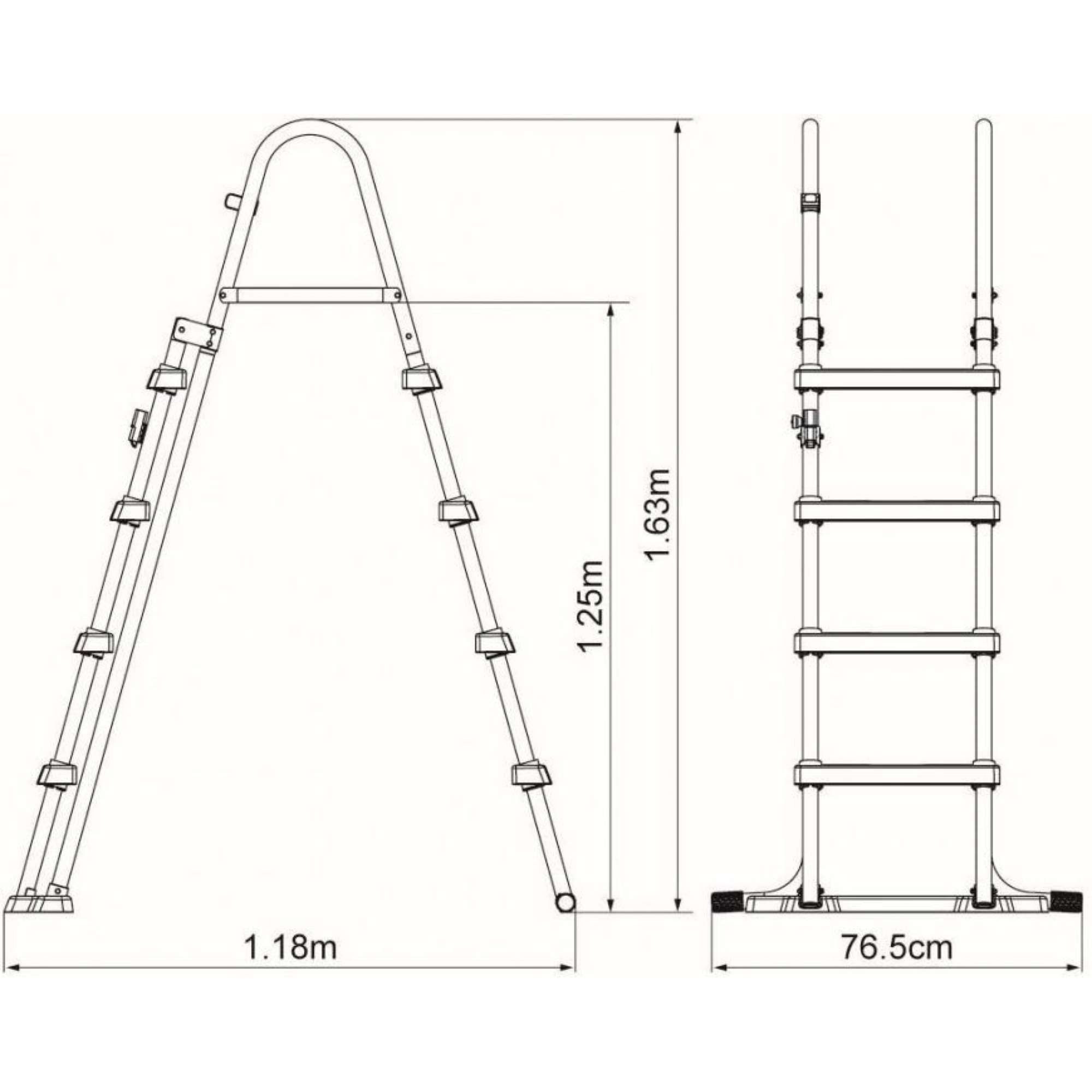 BESTWAY Pool-Sicherheitsleiter Pool-Sicherheitsleiter für Becken bis 122 cm ohne (Komplett-Set, 1-St) – Bild 5 von 5