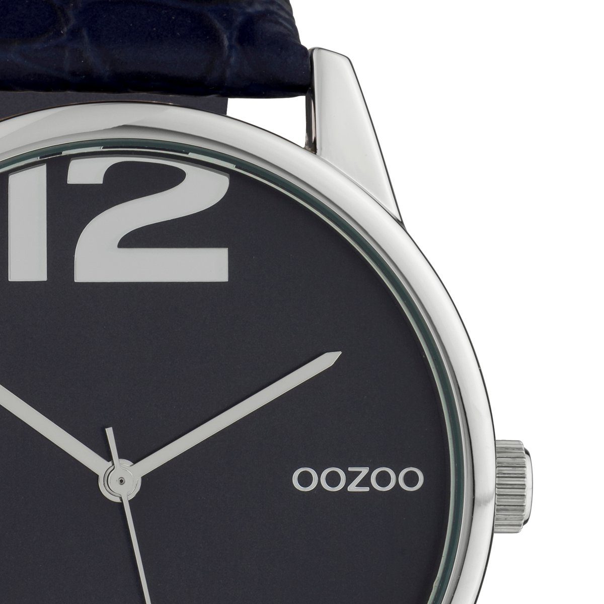 Dunkelblau 40 Quarzuhr Damen mm Uhr Lederband OOZOO Armbanduhr C10377