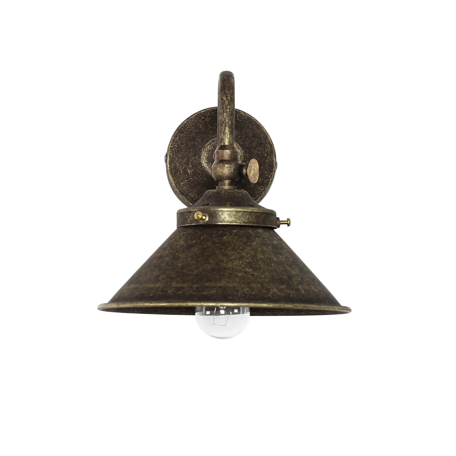 Antik Licht-Erlebnisse Flur Messing Wandlampe Lampe Leuchtmittel, Wandleuchte ohne ALICE, Bronze Premium schwenkbar