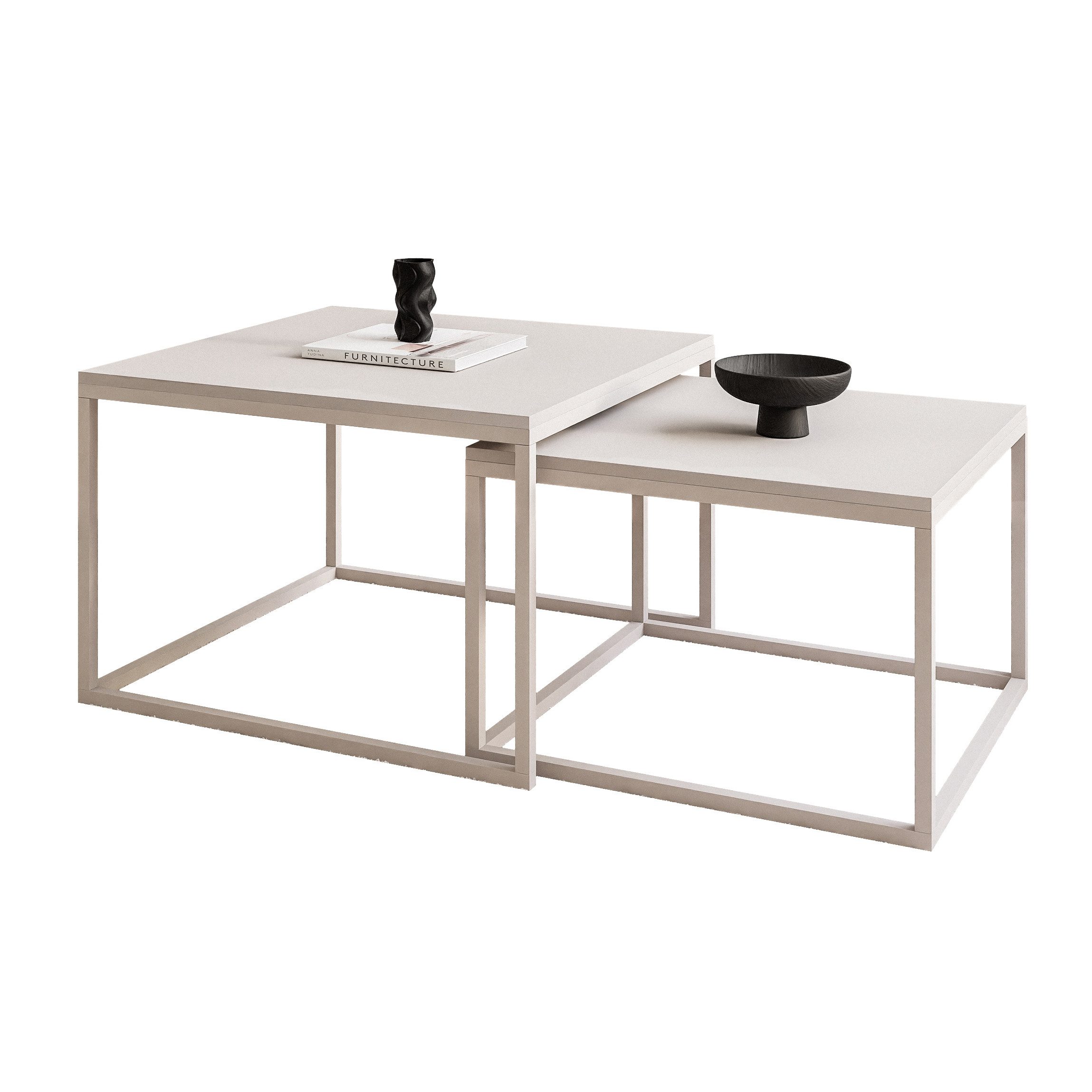 Lookway Couchtisch YOSHI 2in1 MATT KASCHMIR (2er-Set), Breite: 70 cm und 60 günstig online kaufen