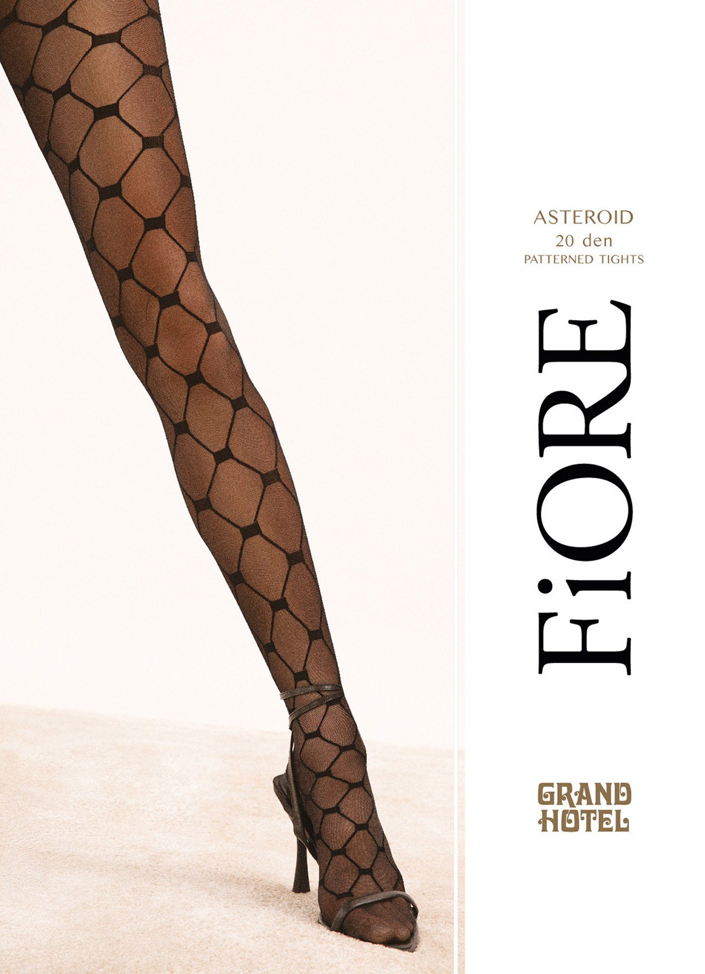 Fiore Feinstrumpfhose Grand Hotel (Packung 1 St. 1 Paar) Feinstumpfhose 20DEN feines diagonales Muster