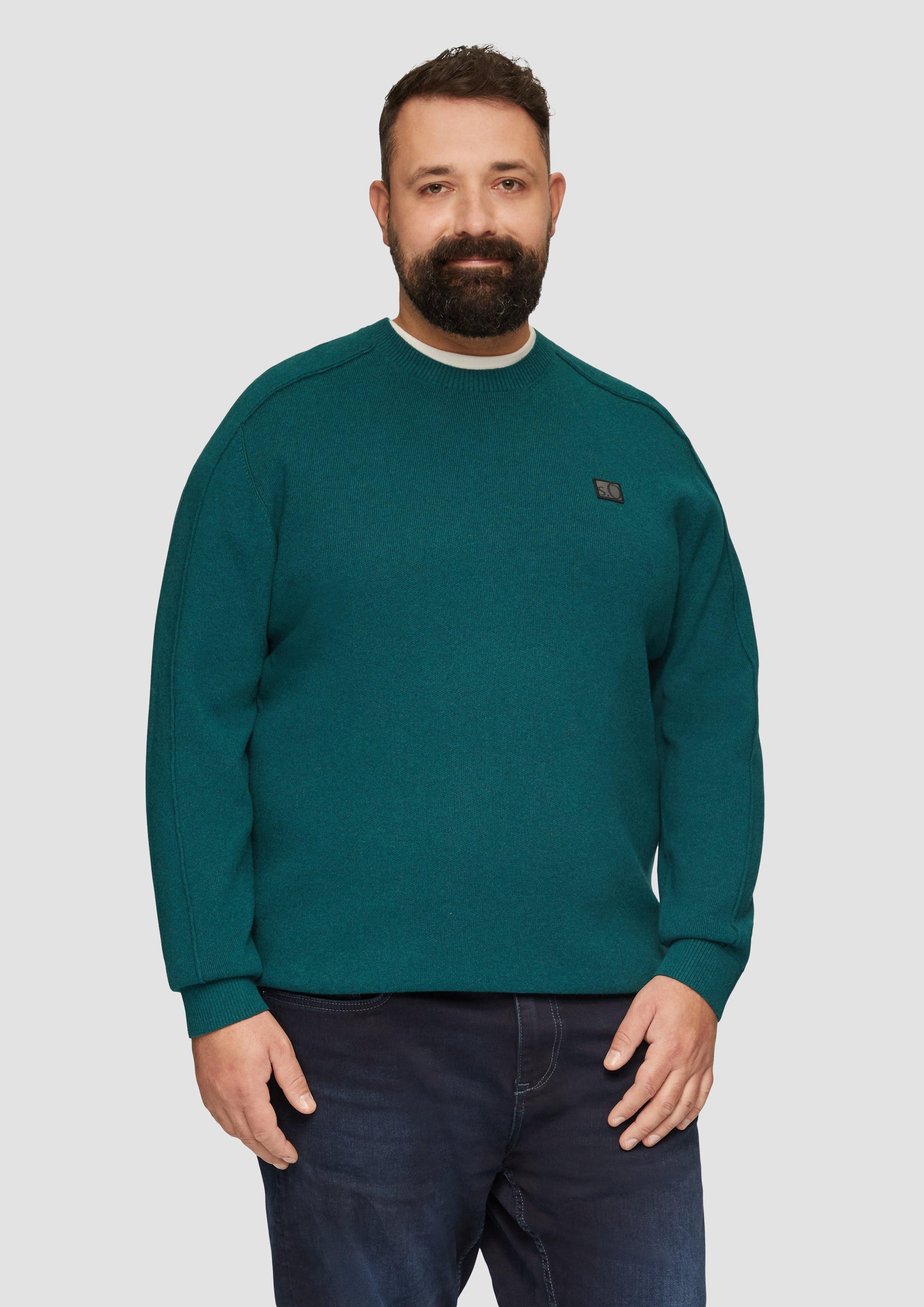Strickpullover Strickpullover mit Nahtdetails und Logo