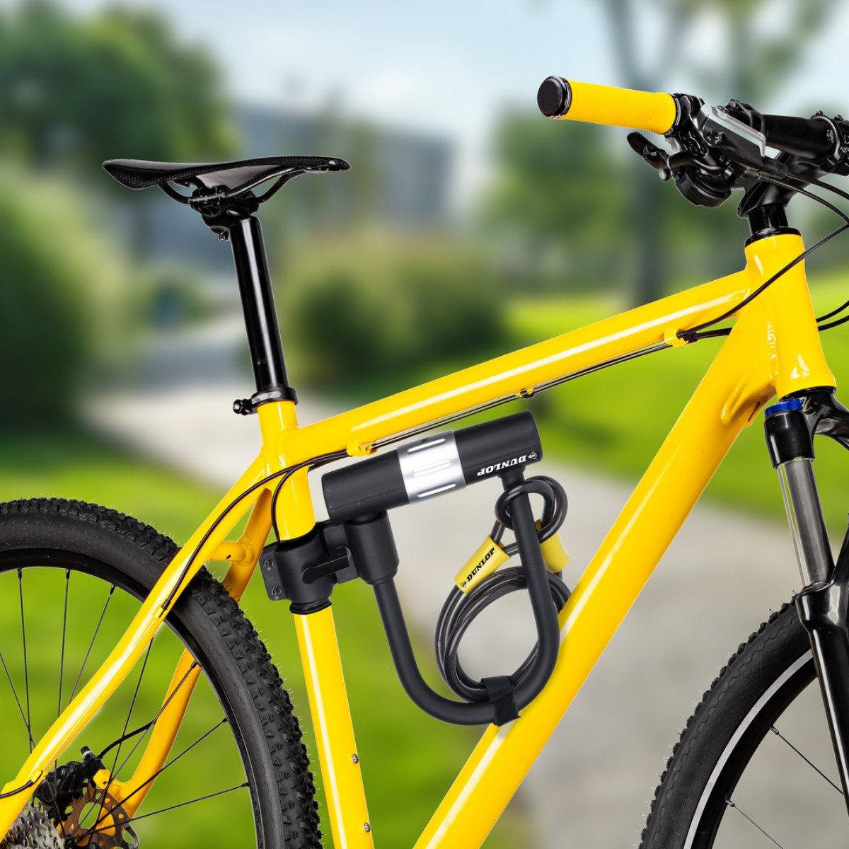 Dunlop Kabelschloss Dunlop Fahrradschloss 2-in-1, 120 Cm