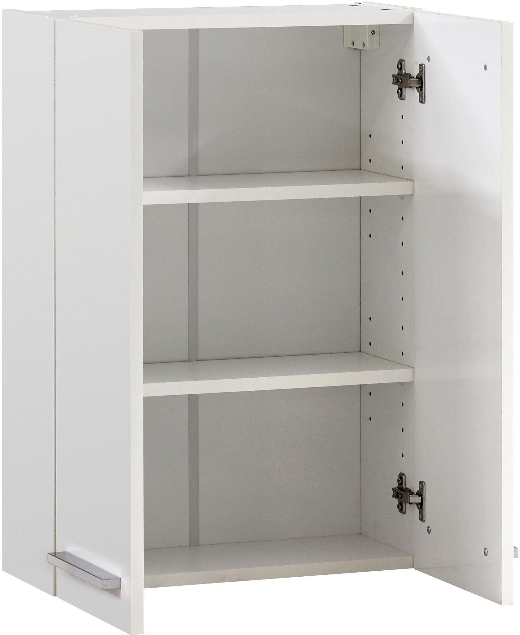 Saphir Hängeschrank Quickset 335 Badschrank 50 cm breit mit 2 Türen und 2 Einlegeböden Badezimmer-Hängeschrank inkl. Griffe in Chrom Glanz – Bild 3 von 5