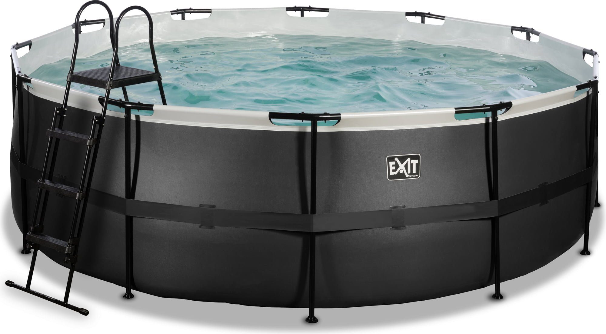 EXIT Framepool Frame Pool Ø 427 x 122 cm - Black Leather Style