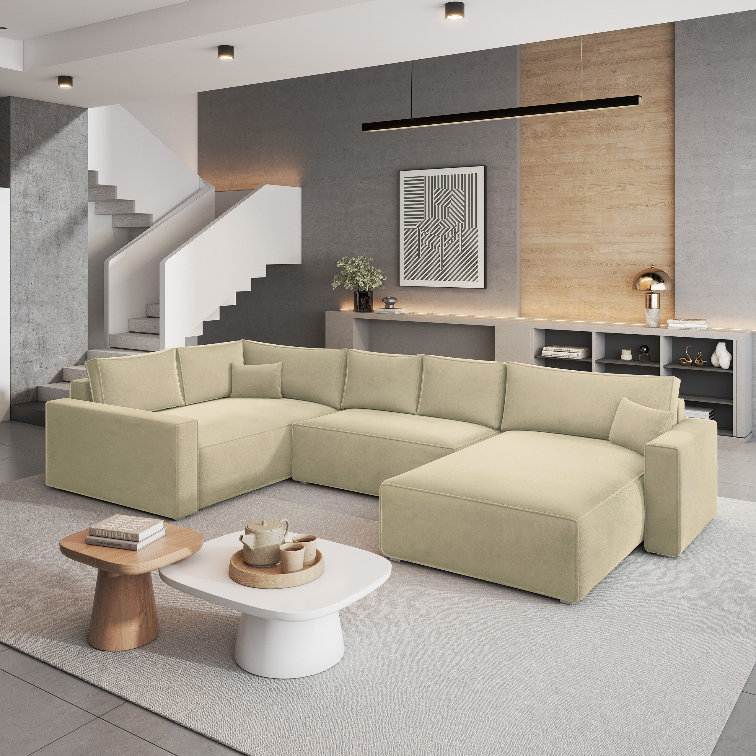 Masseno Ecksofa VELAMI mit Schlaffunktion U-Form, günstig online kaufen