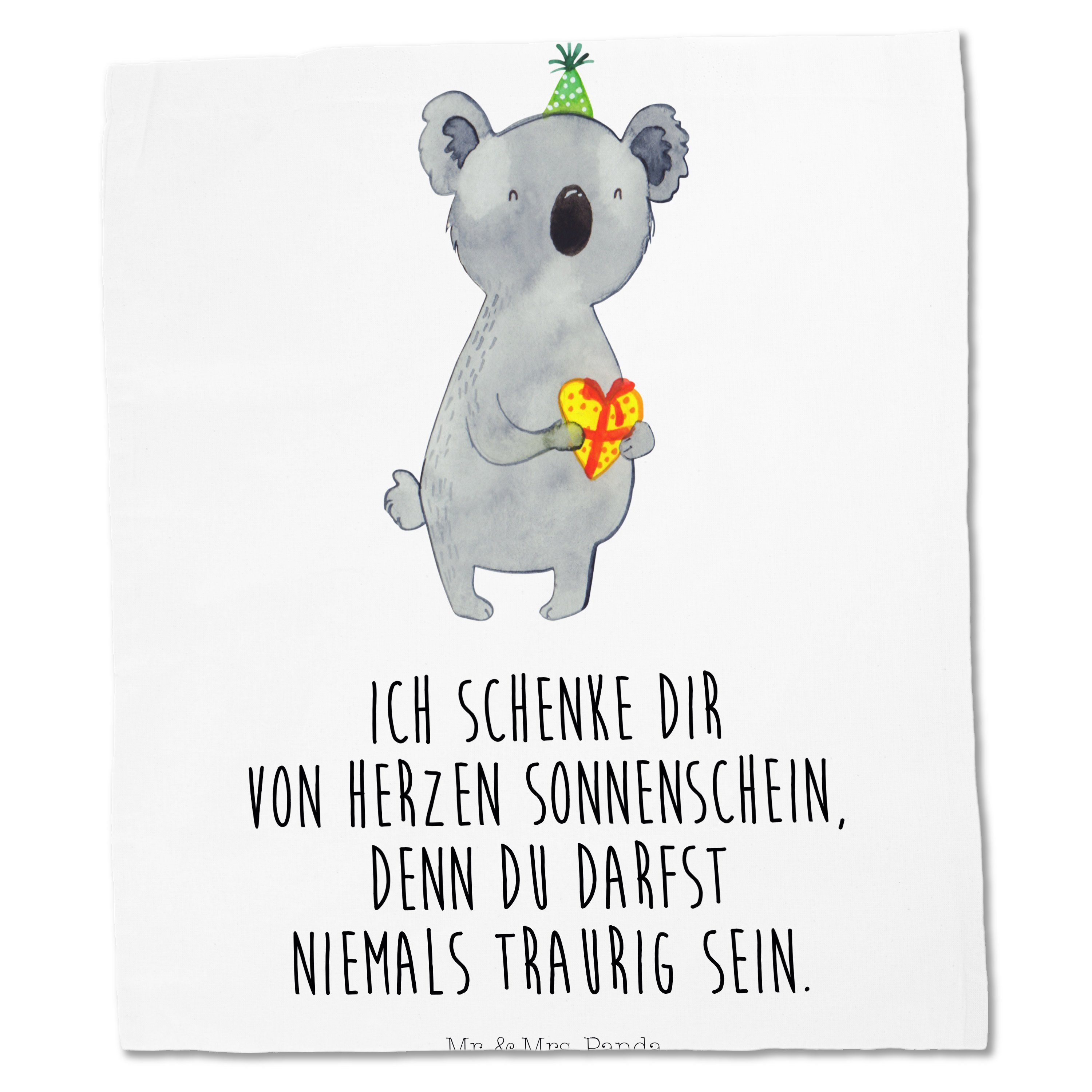 Mr. & Mrs. Panda Tragetasche - Koala - Einkaufstasche, Party, Geschenk (1-tlg) Weiß Beuteltasche, Beutel