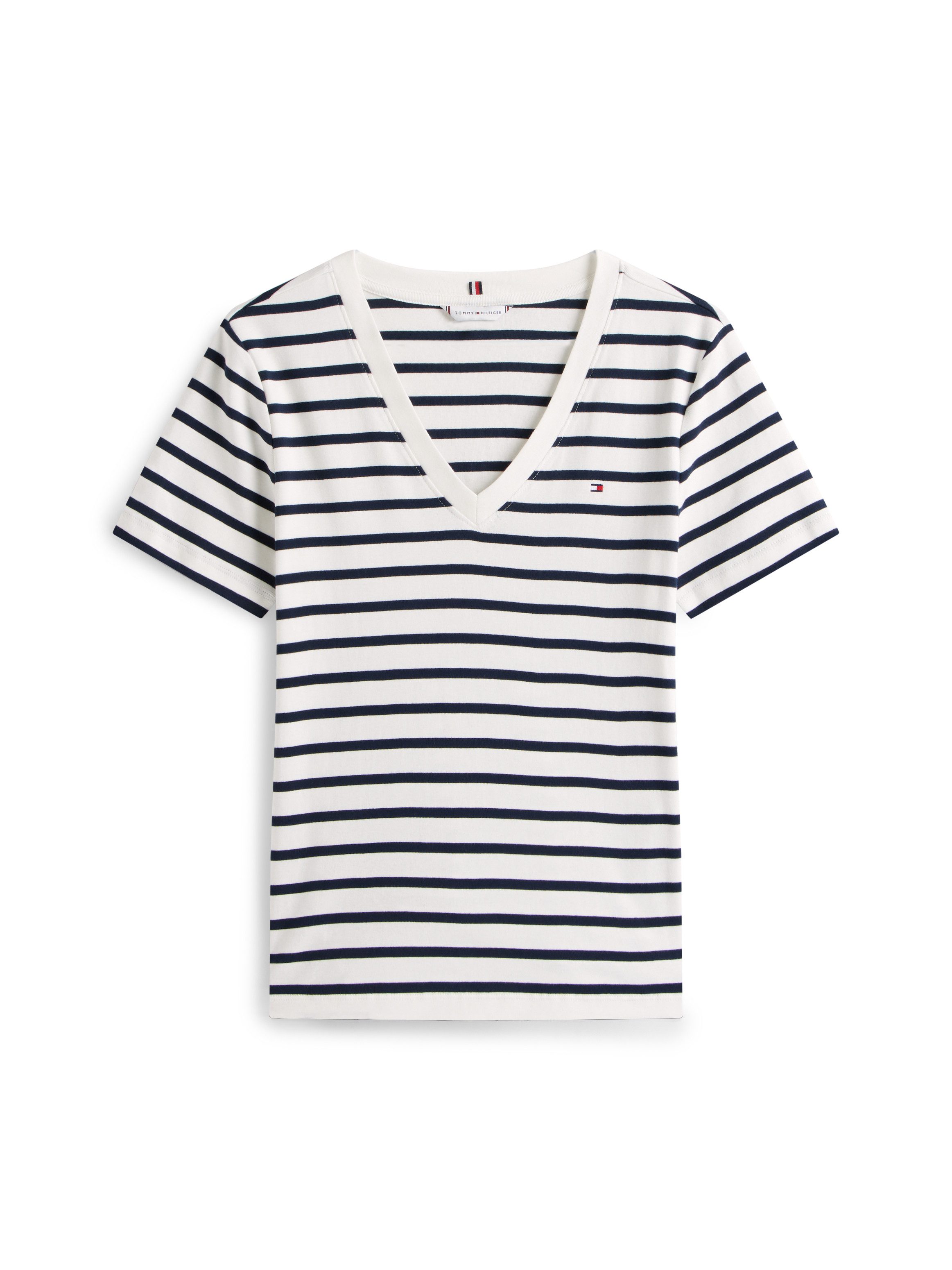 Tommy Hilfiger T-Shirt CODY V-NECK SHORT SLEEVE mit V-Ausschnitt, Baumwolle, Slim Fit – Bild 5 von 5