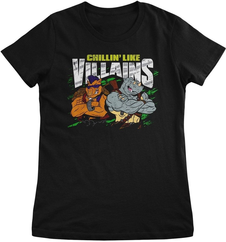 Teenage Mutant Ninja Turtles T-Shirt Rocksteady & Bebop - Chillin' Like Villains Girly Tee