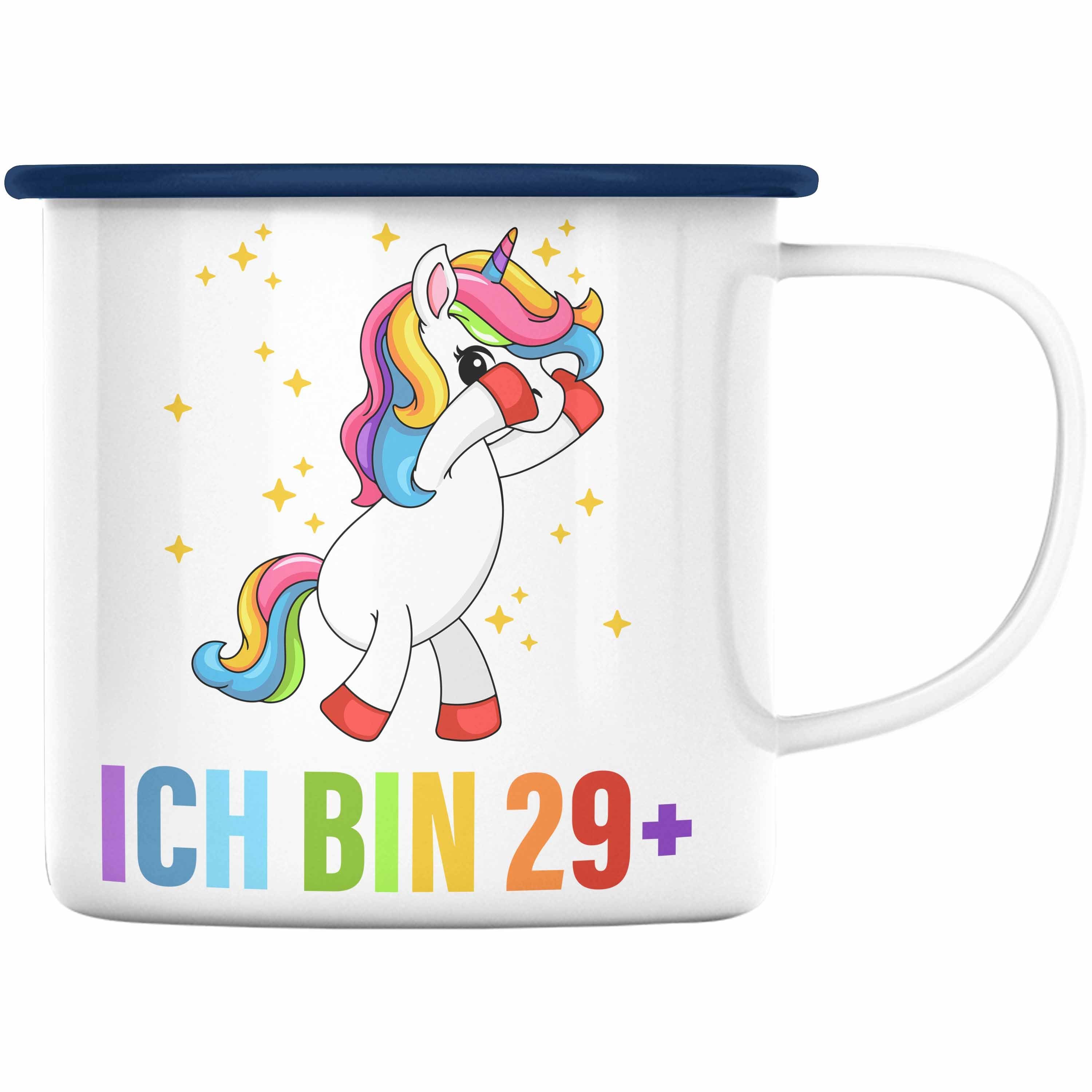 Trendation Thermotasse Trendation Ich Bin 29+ Emaille Tasse Becher