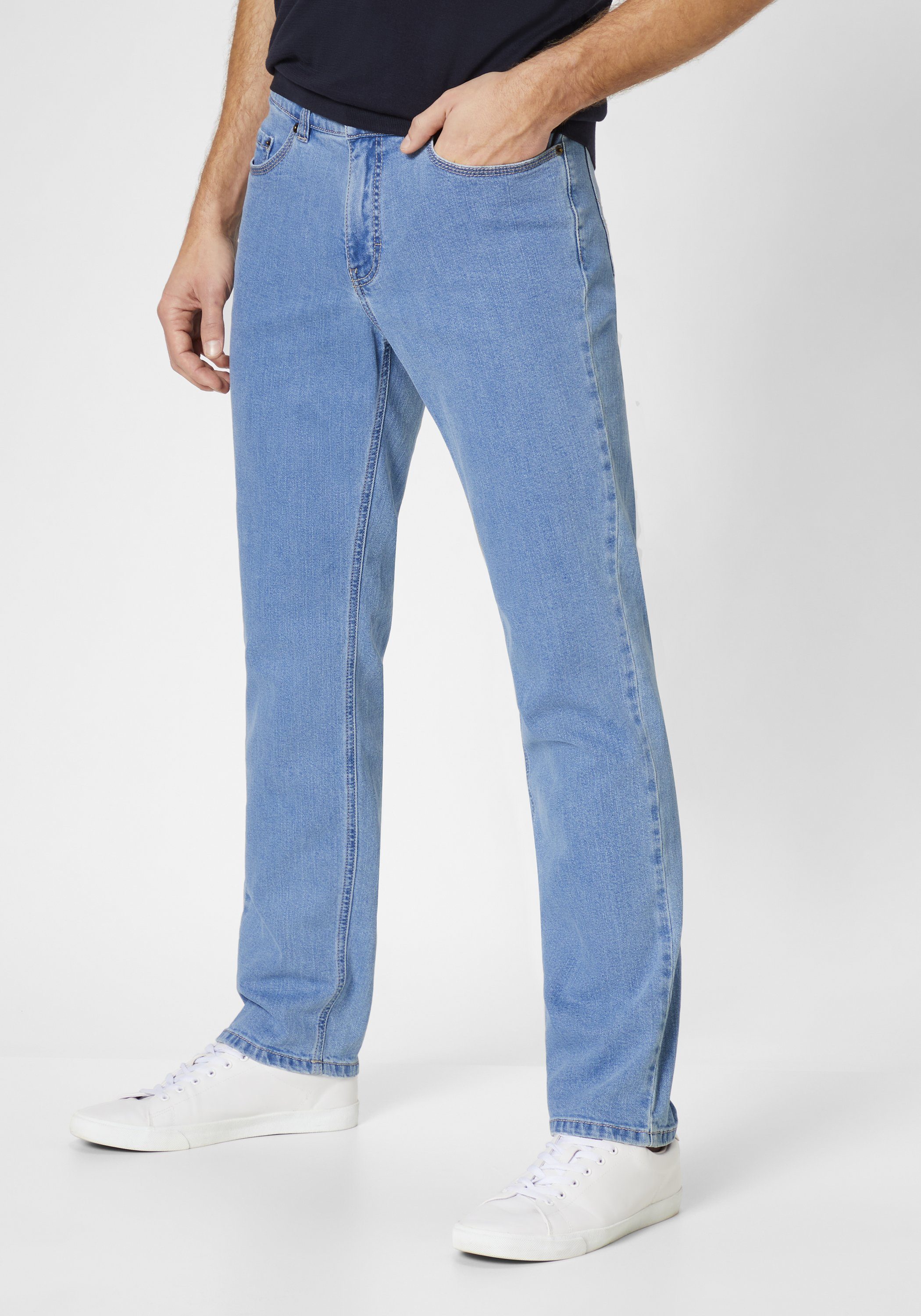 Slim-Fit Elastische PIPE Slim-fit-Jeans Paddock's PIPE blue Jeans light