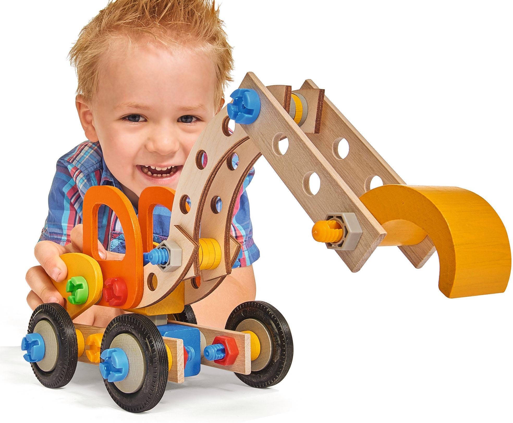 Eichhorn Constructor Bagger, 90tlg. Konstruktionsspielsteine, (90 St), Made in Germany