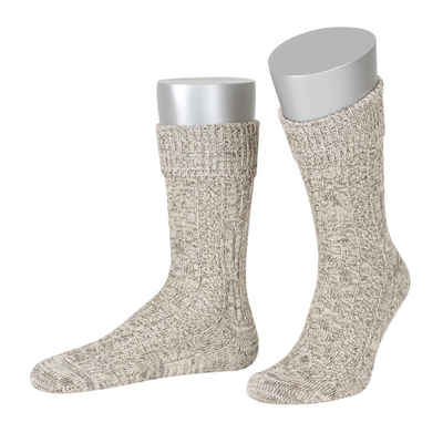 Lusana Традиційні шкарпетки LN3599 Trachtenumschlagsocken mit Zopf