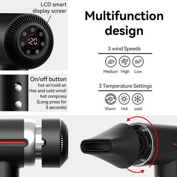 LESCOLTON Haartrockner Ionen, 110.000 U/min LED-Display, Negativ-Ionen-Technologie, 1400,00 W, leistungsstark, Temperatur- und Luftgeschwindigkeitsregelung