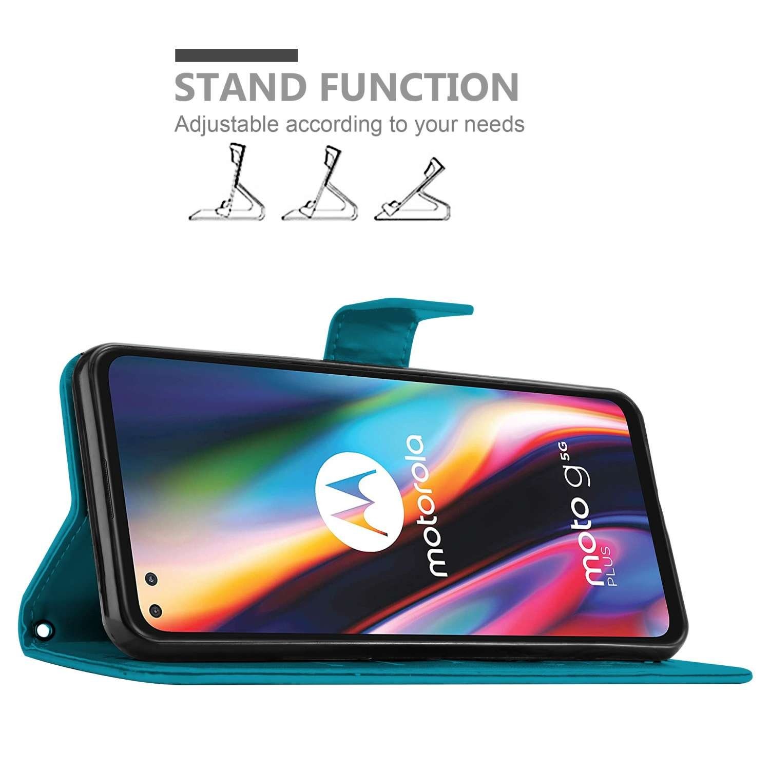 Cadorabo Handyhülle für Honor 70 Hülle Honor 70, Hülle Schutzhülle Blumen Flower mit Standfunktion Kartenfach Magnet