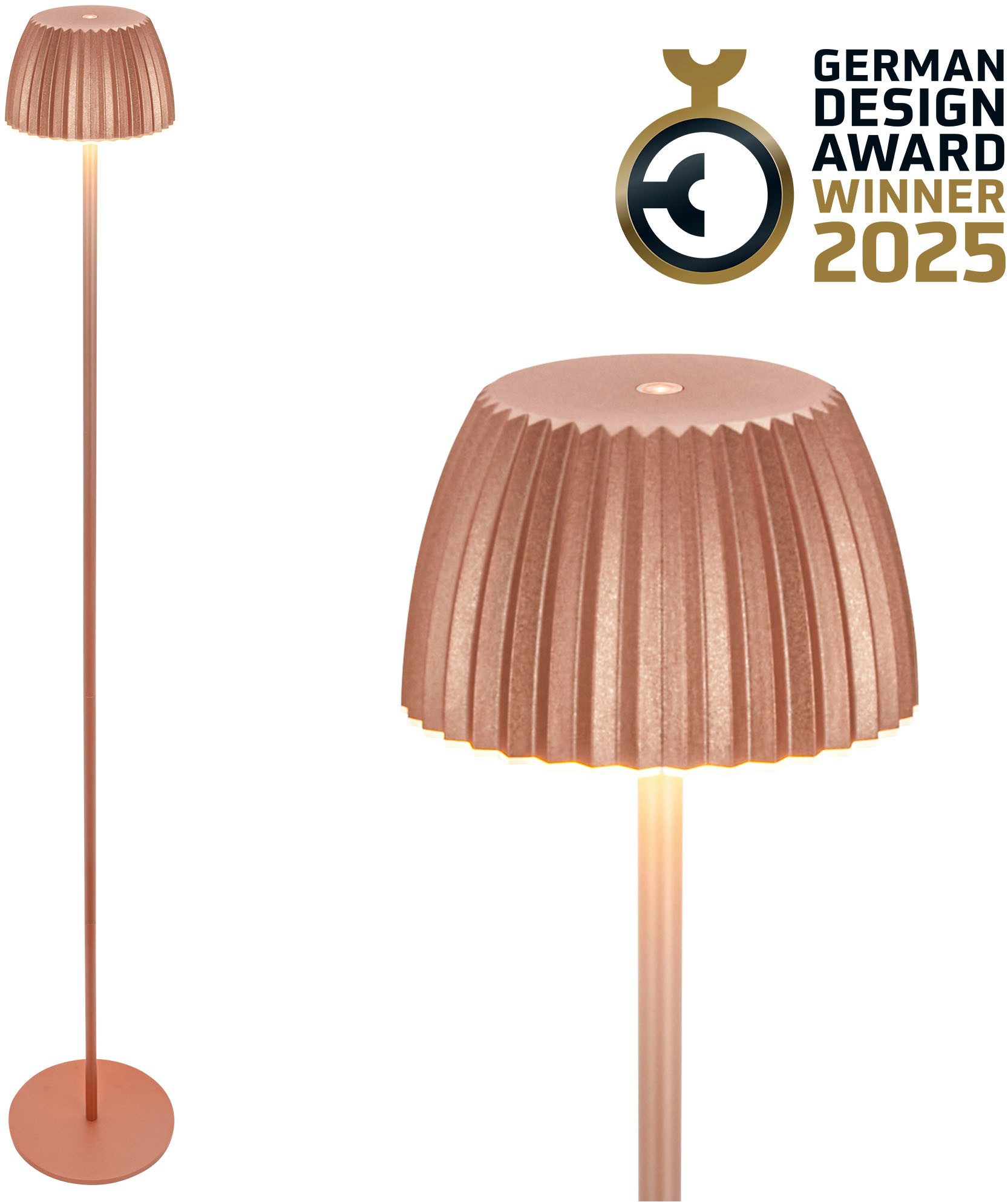 Briloner Leuchten LED Stehlampe Akku LED Stehleuchte Riffle