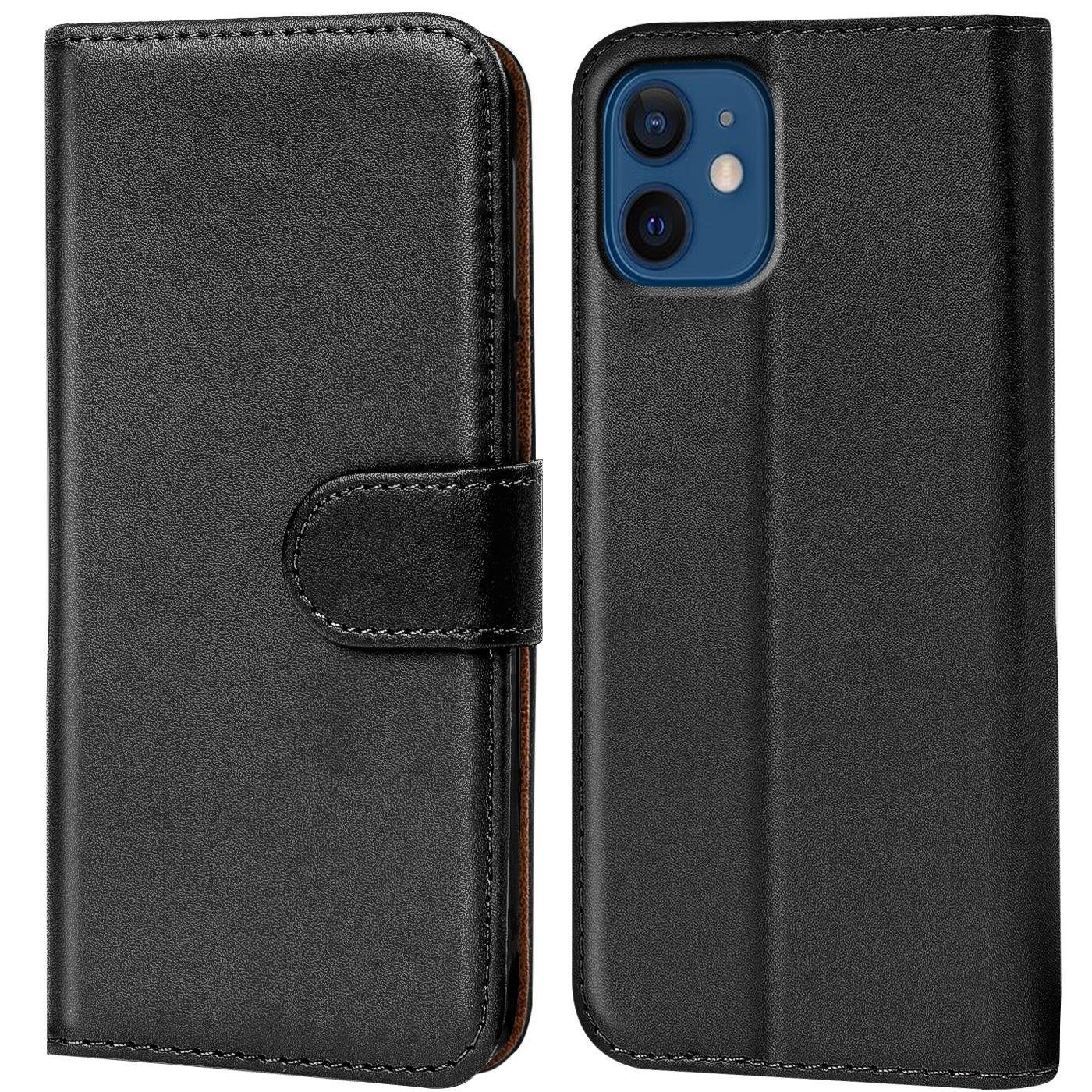 CoolGadget Handyhülle Wallet Klapp Tasche Book Case für Apple iPhone 12 Mini 5,4 Zoll, Hülle Klapphülle Flip Cover Etui Schutzhülle
