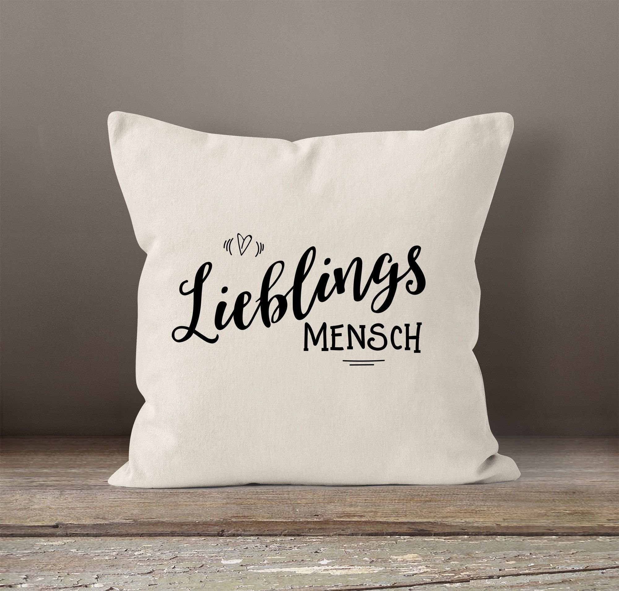 MoonWorks Dekokissen Kissenbezug Lieblingsmensch Geschenk Freundschaft günstig online kaufen