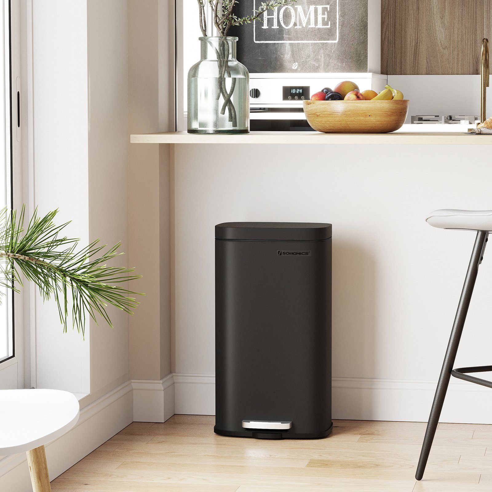 SONGMICS Mülleimer, Müllbehälter, Abfalleimer, 30 L,Softclose