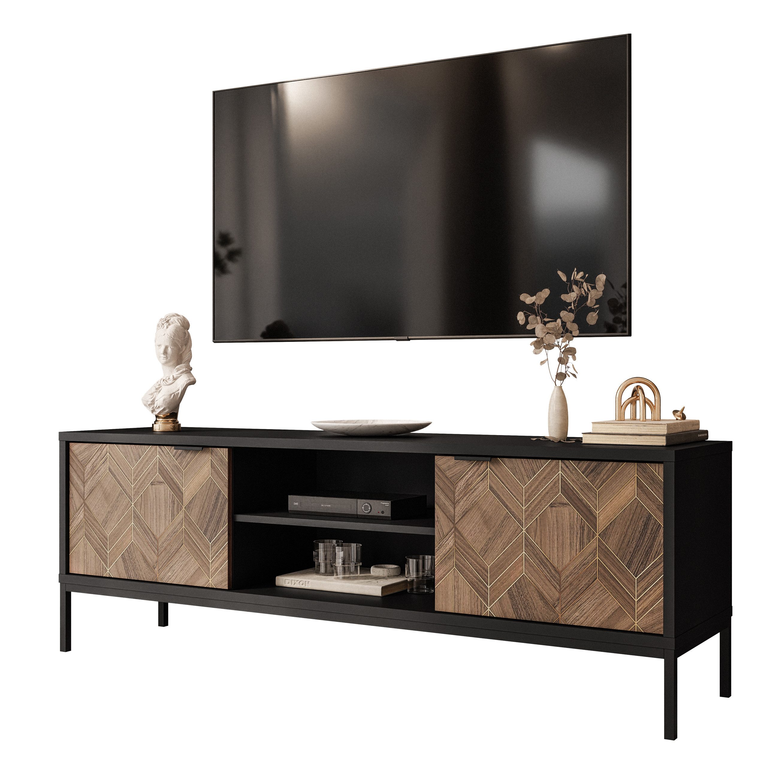 Lookway TV-Schrank LIAM Fernsehtisch – Modernes Lowboard mit Ablagen